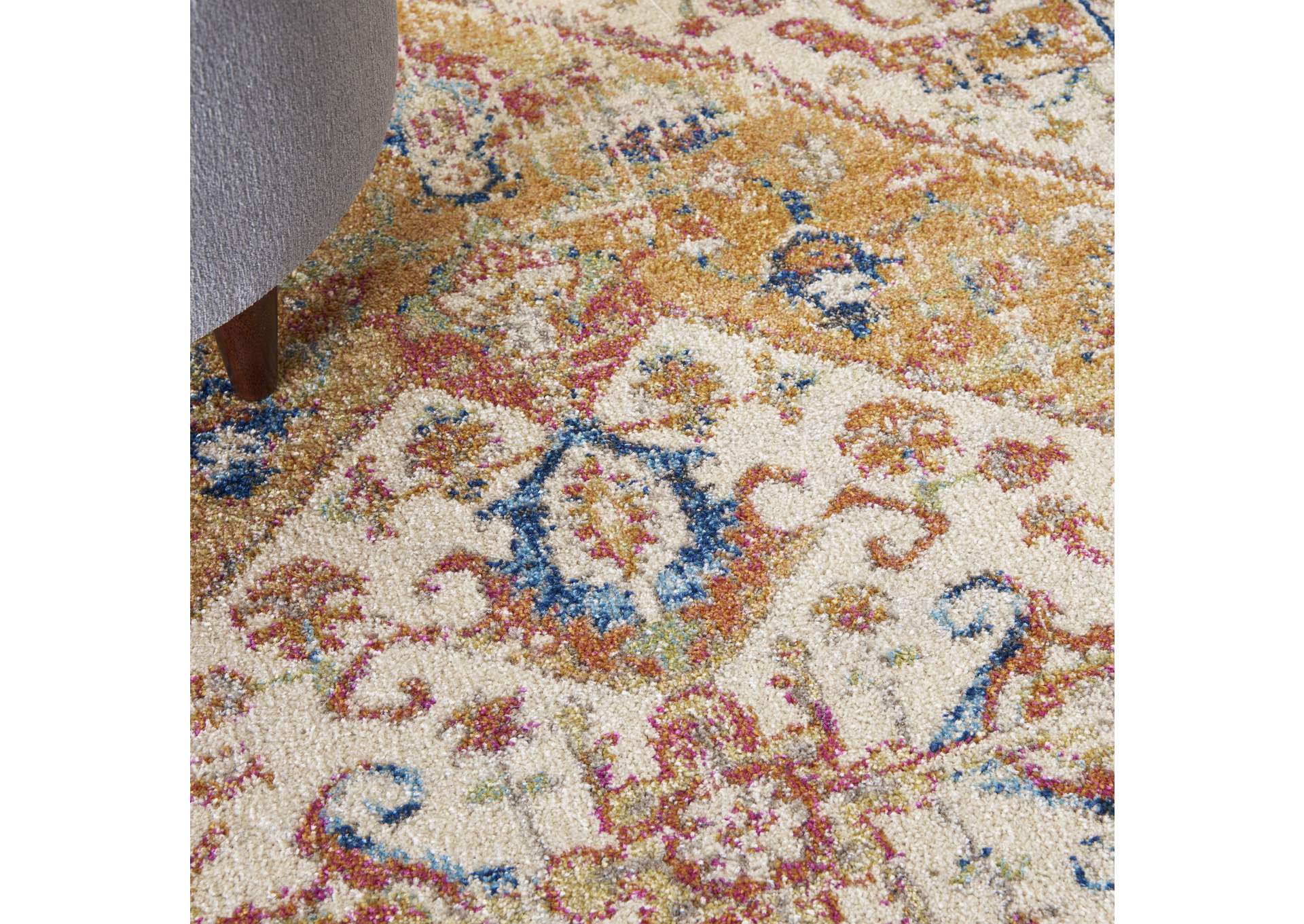 Nourison Passion 4' x 6' Ivory and Yellow Area Rug,Nourison