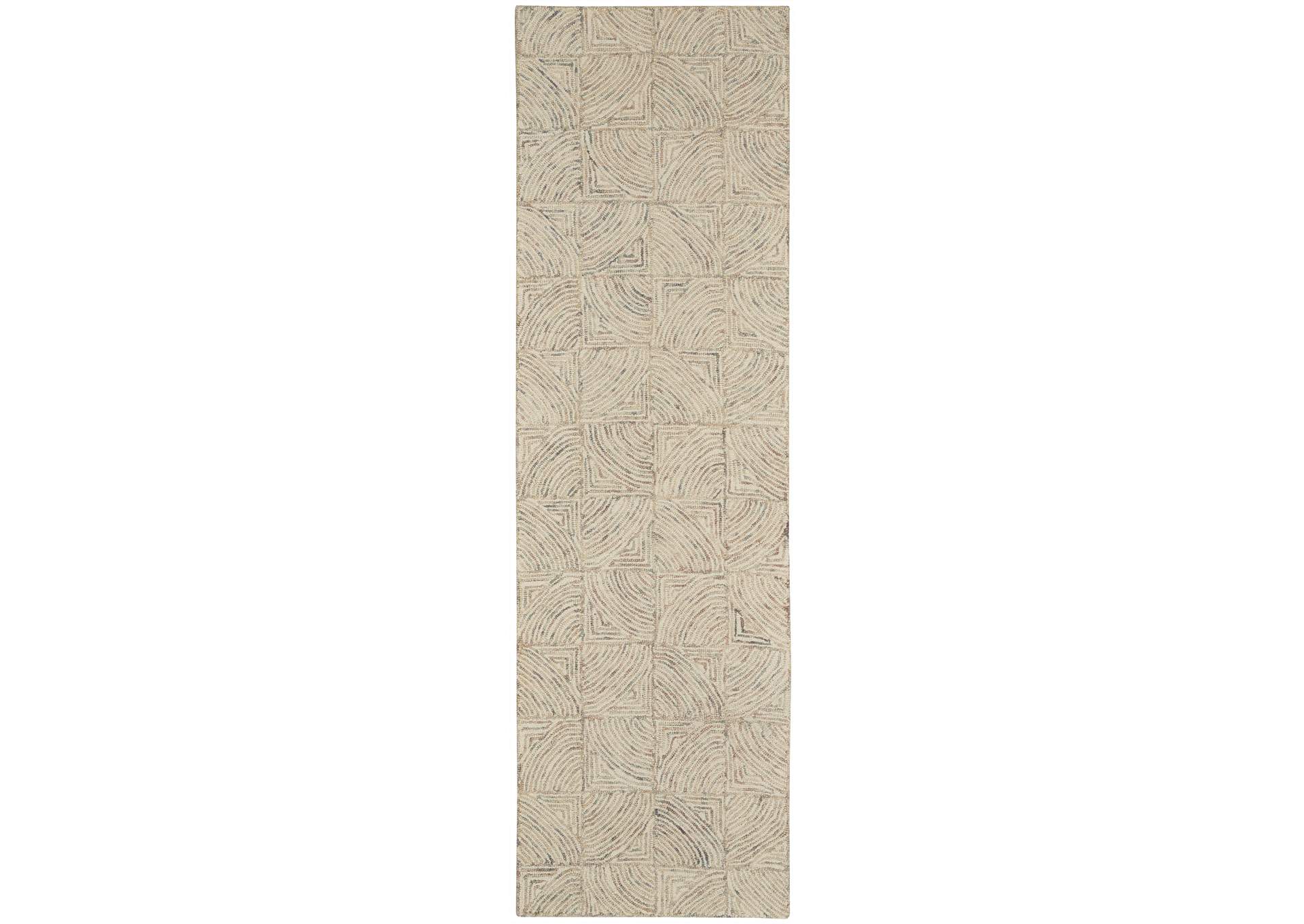 Nourison Interlock 8' Runner Area Rug,Nourison