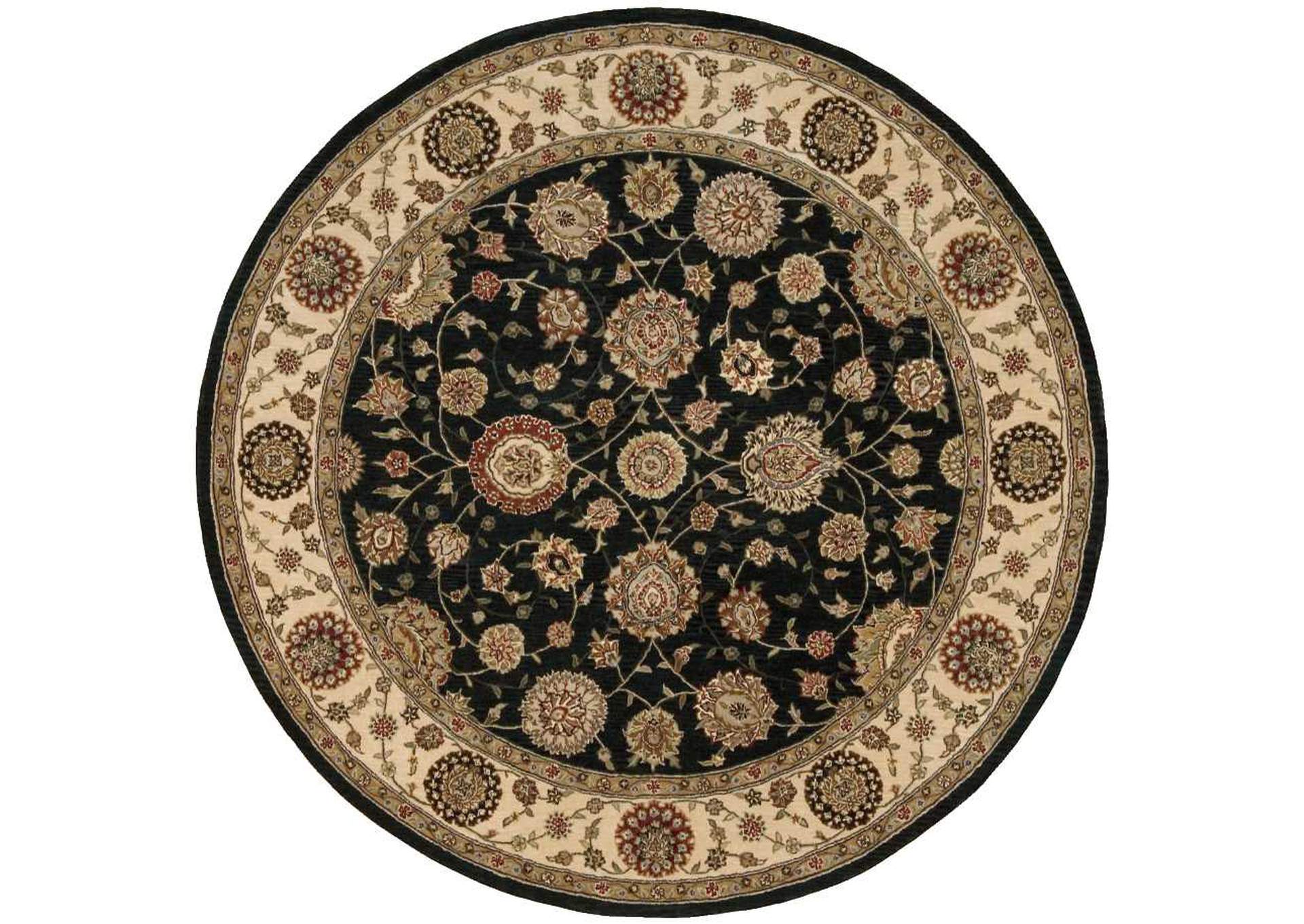 Nourison 2000 2204 Navy Blue 6' Round Area Rug,Nourison