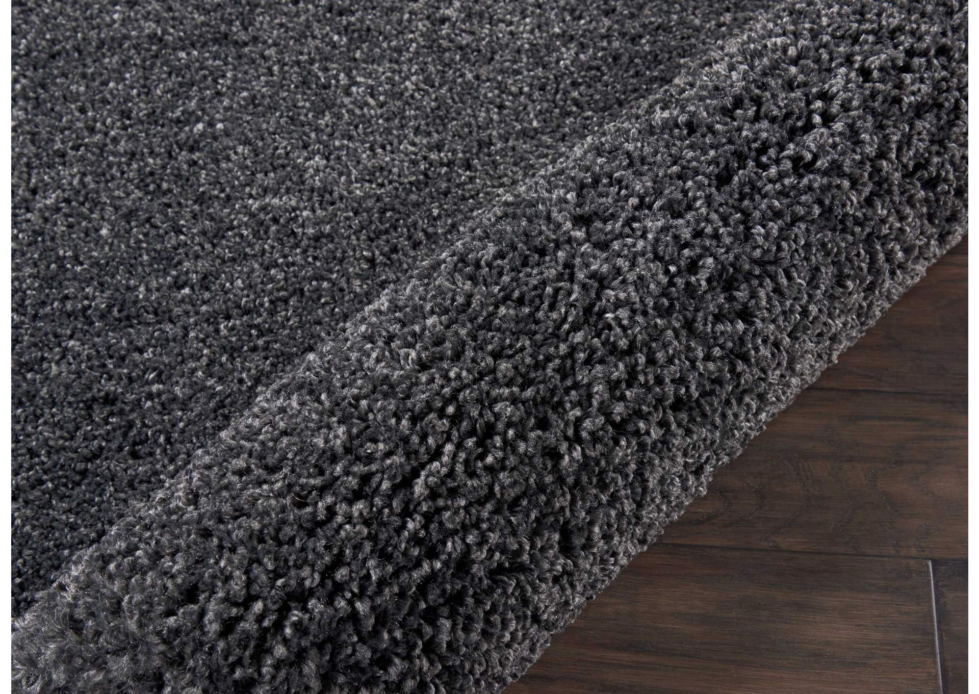 Nourison Malibu Shag MSG01 Charcoal 9'x12' Oversized Rug,Nourison