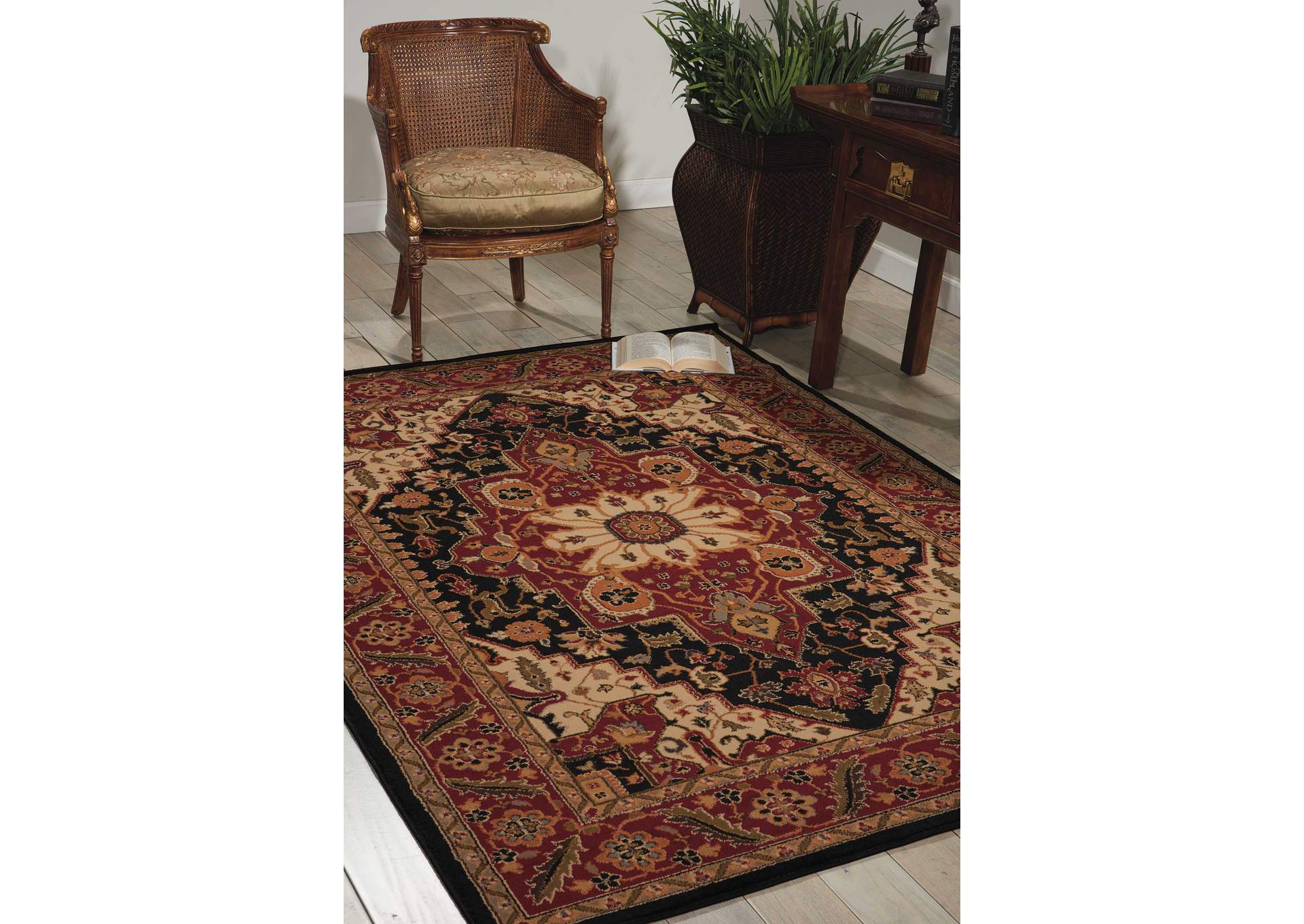 Nourison Paramount PAR05 Black 4'x6' Area Rug,Nourison