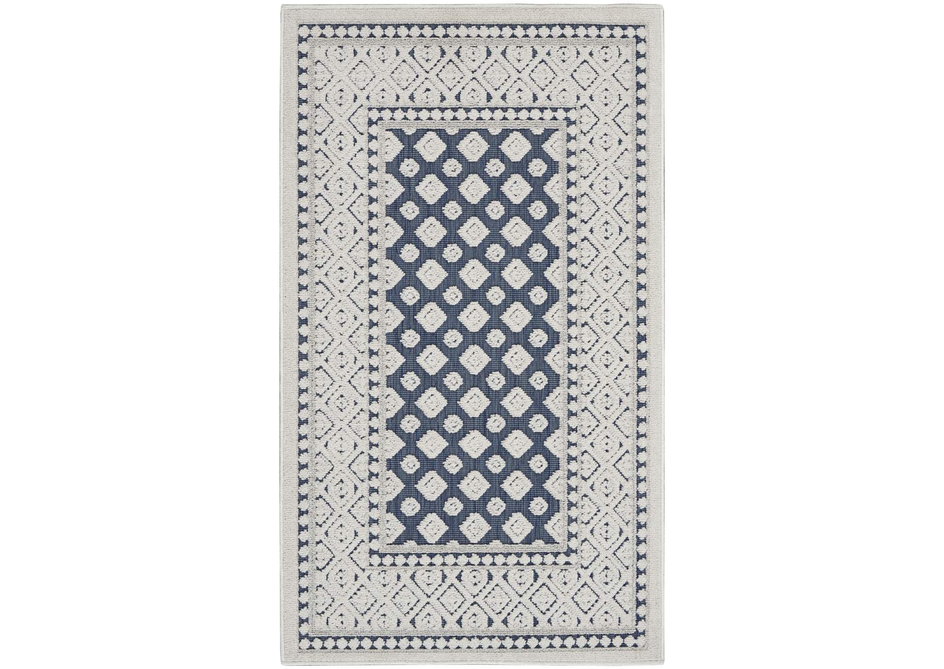 Nourison Key Largo 2'x4' Blue Area Rug,Nourison