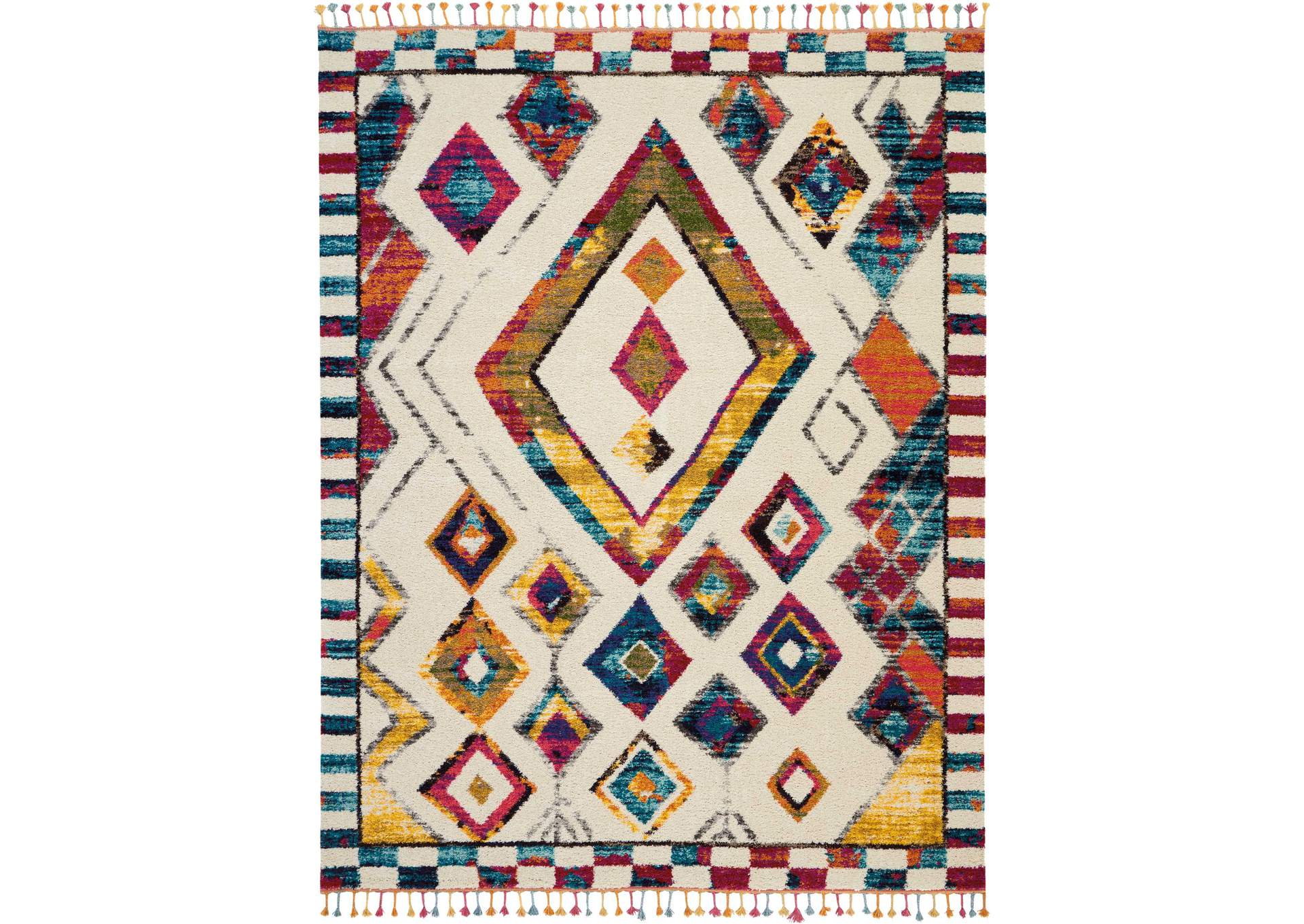 Nourison Nomad NMD02 White Multicolor 9'x12' Oversized Rug,Nourison