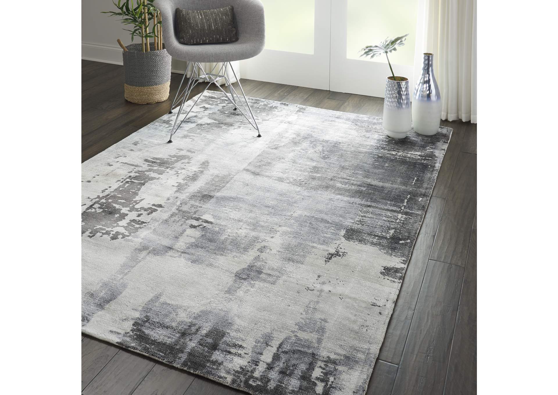 kathy ireland Home Safari Dreams KI373 Grey 5'x8' Area Rug,Nourison