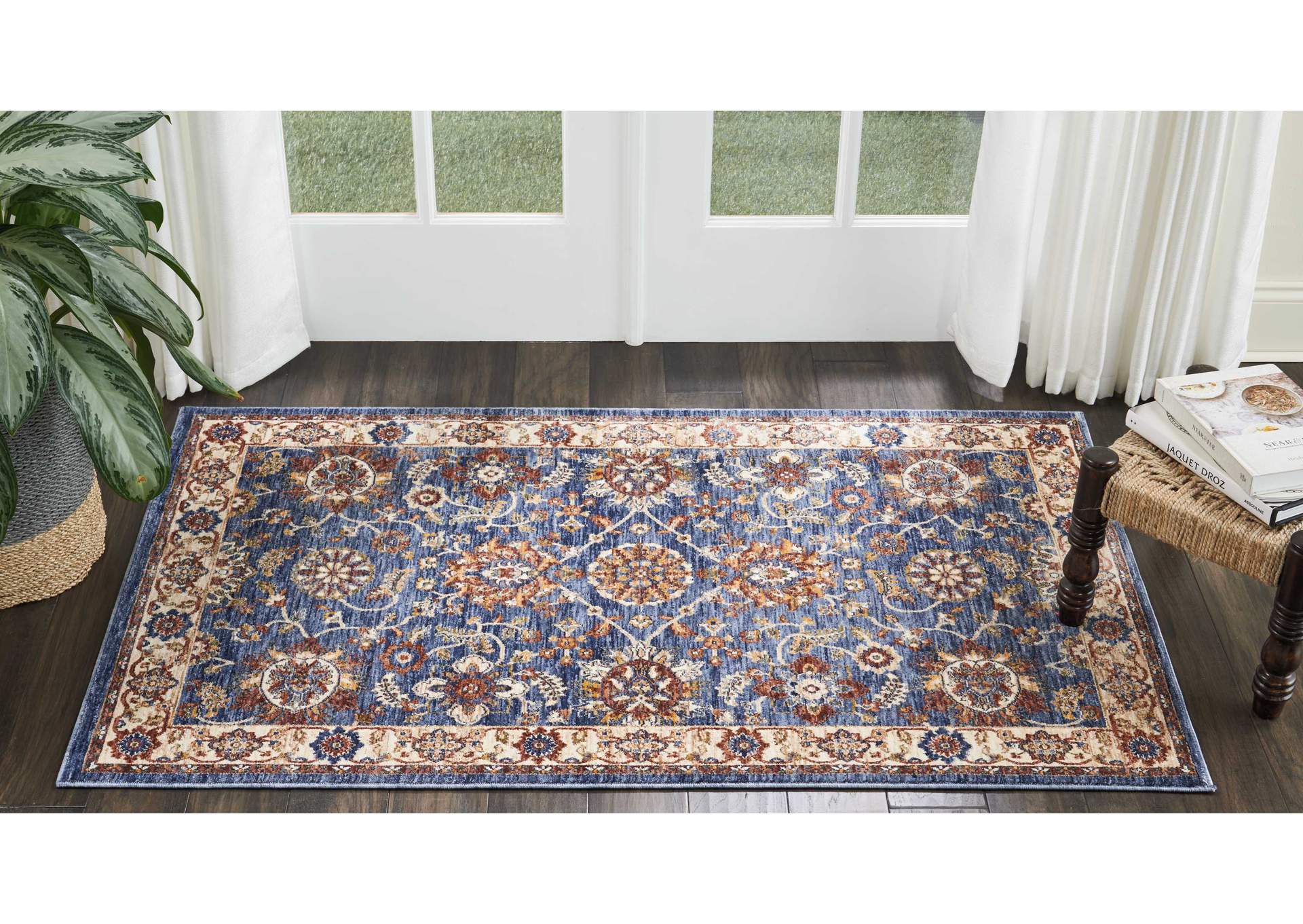 Nourison Lagos LAG04 Blue Multicolor 3'x5' Area Rug,Nourison