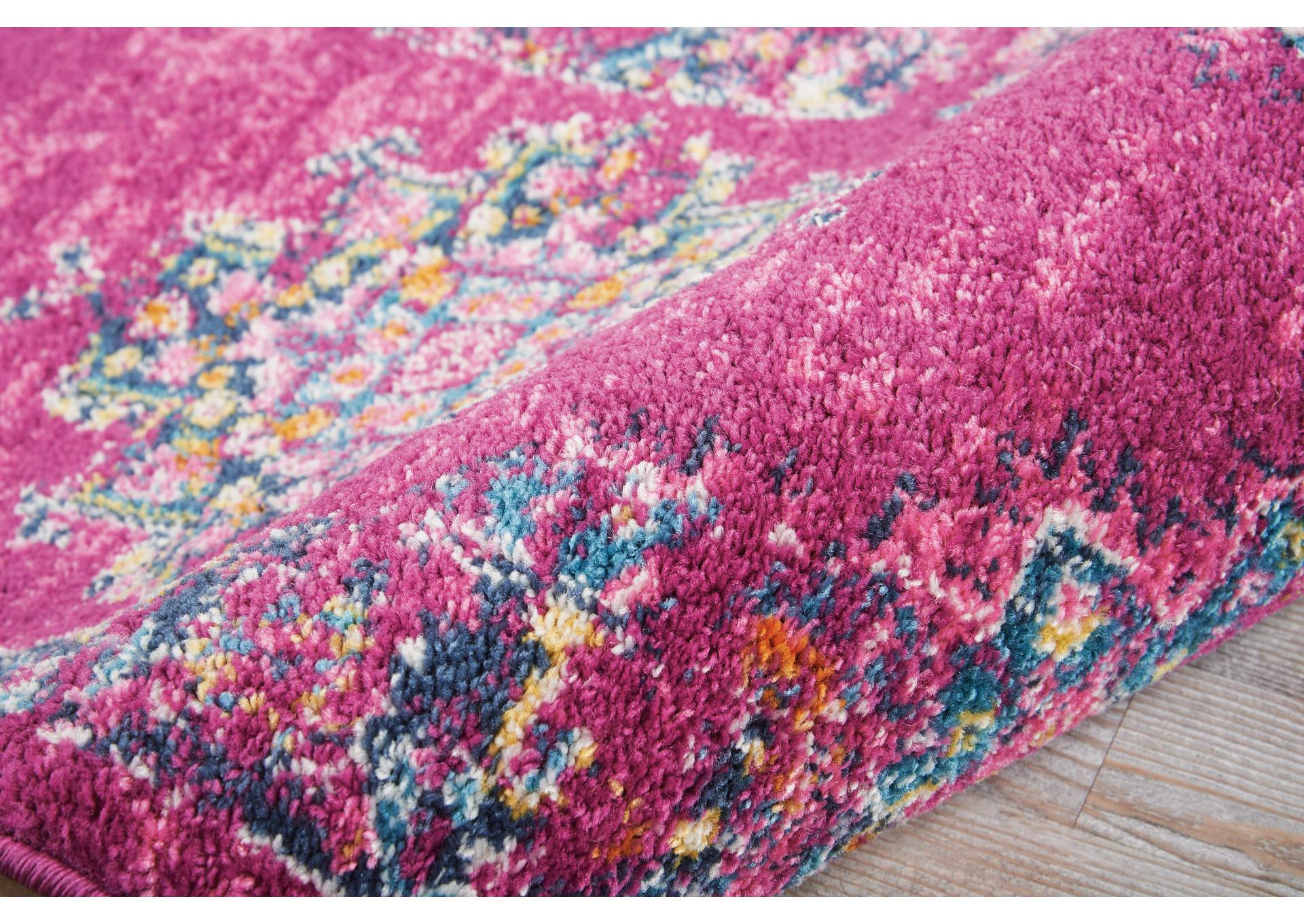 Nourison Passion PSN03 Pink 6' Runner Hallway Rug,Nourison
