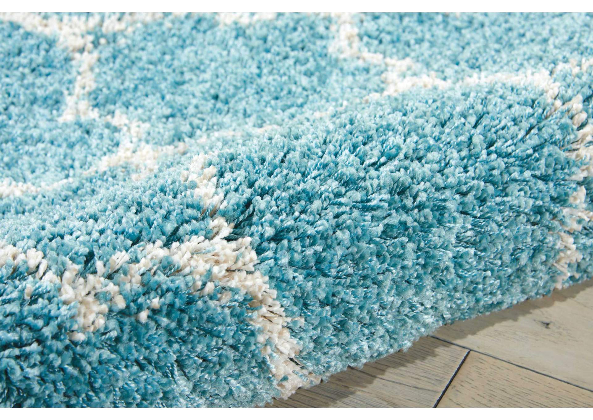Nourison Amore AMOR2 Blue 10' Runner Hallway Rug,Nourison