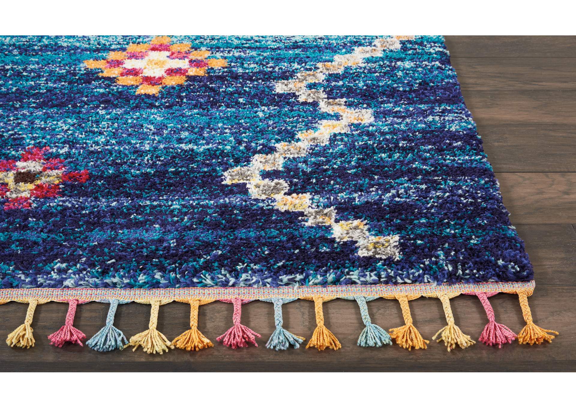 Nourison Nomad NMD05 Dark Blue Multicolor 8'x11' Oversized Rug,Nourison