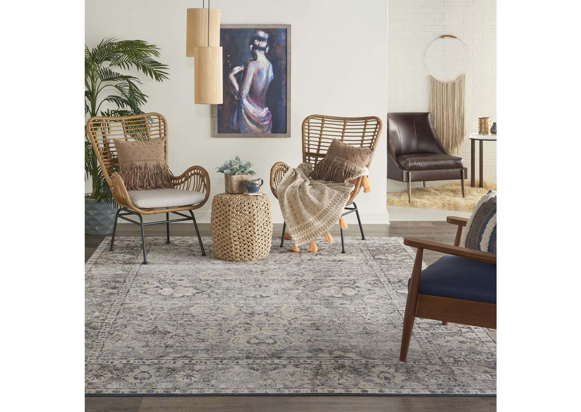 kathy ireland Home Malta MAI03 Grey 8'x11' Rug,Nourison