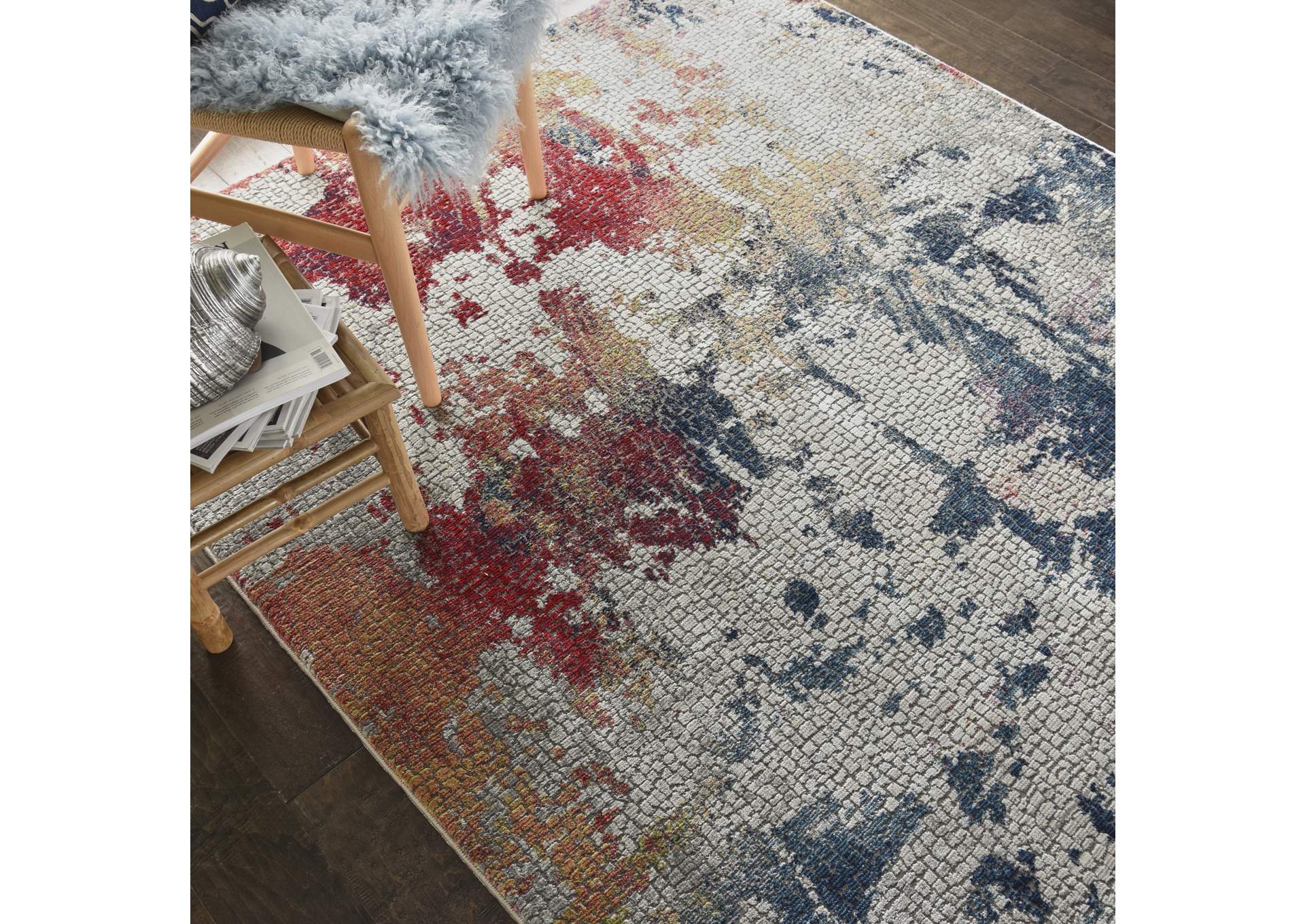 Nourison Ankara Global ANR10 Multicolor 5'x8' Abstract Area Rug,Nourison