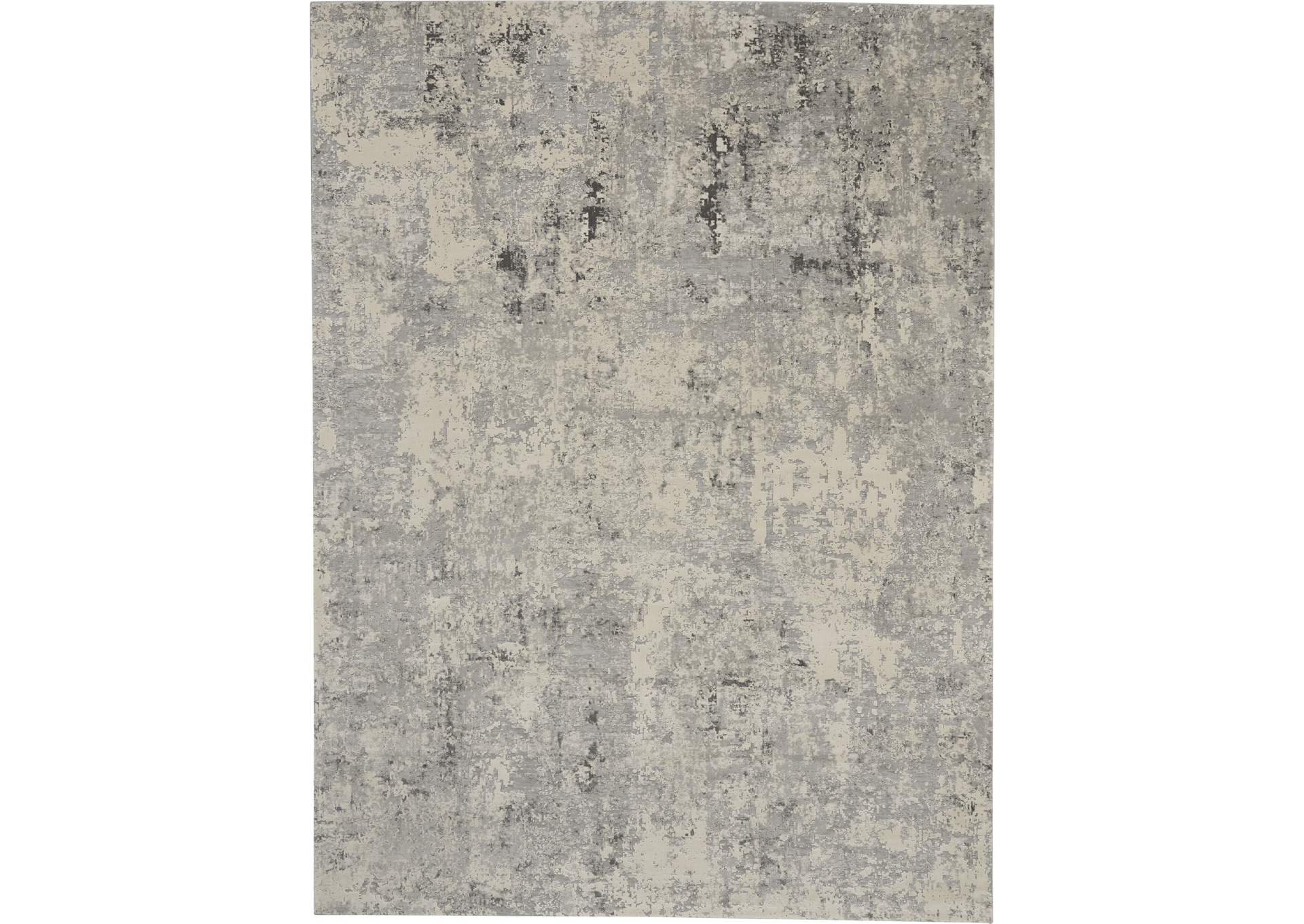 Nourison Rustic Textures RUS07 Ivory and Grey 8'x11' Large Rug,Nourison
