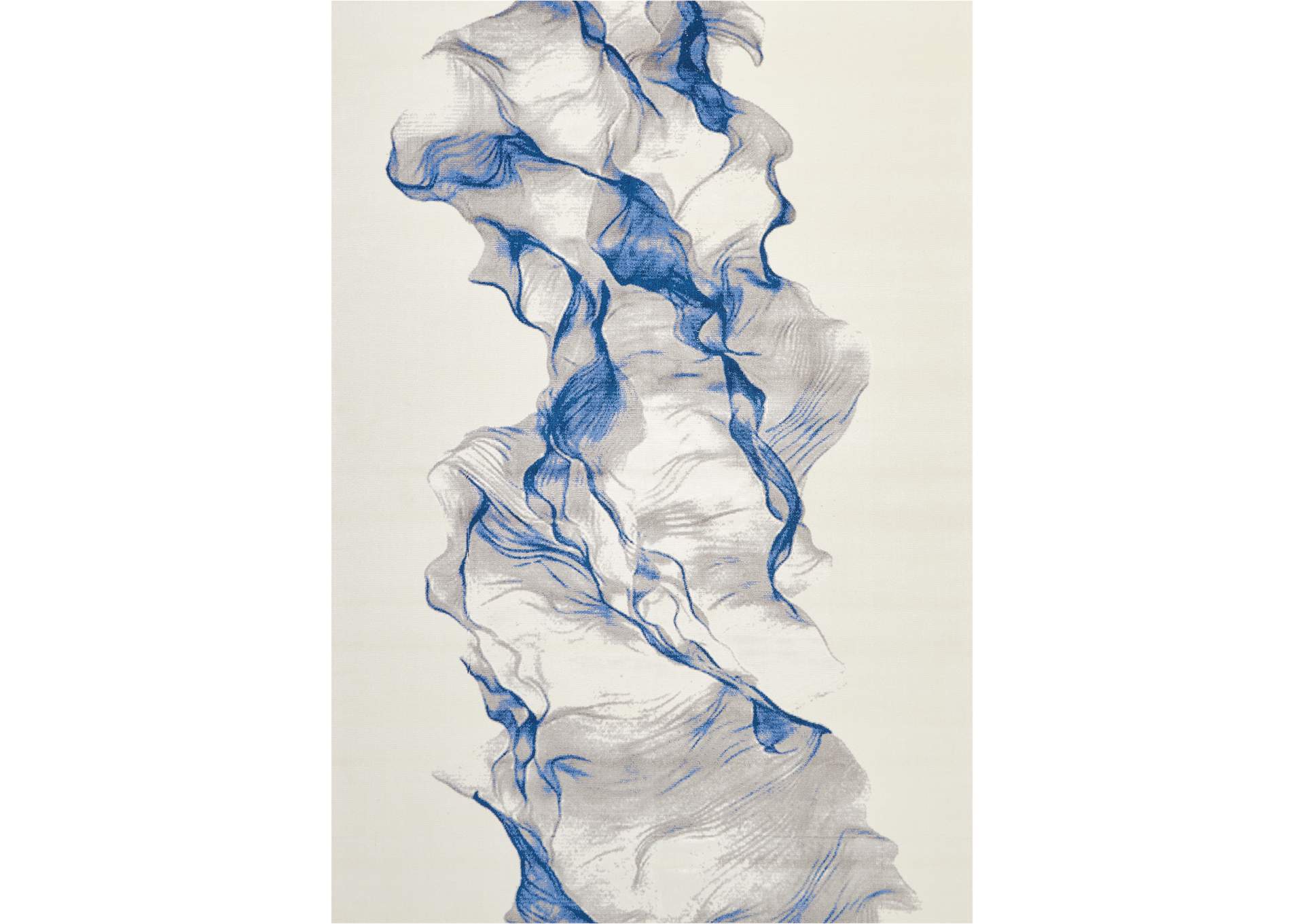 Nourison Twilight TWI27 Ivory and Blue 10'x14' Oversized Rug,Nourison