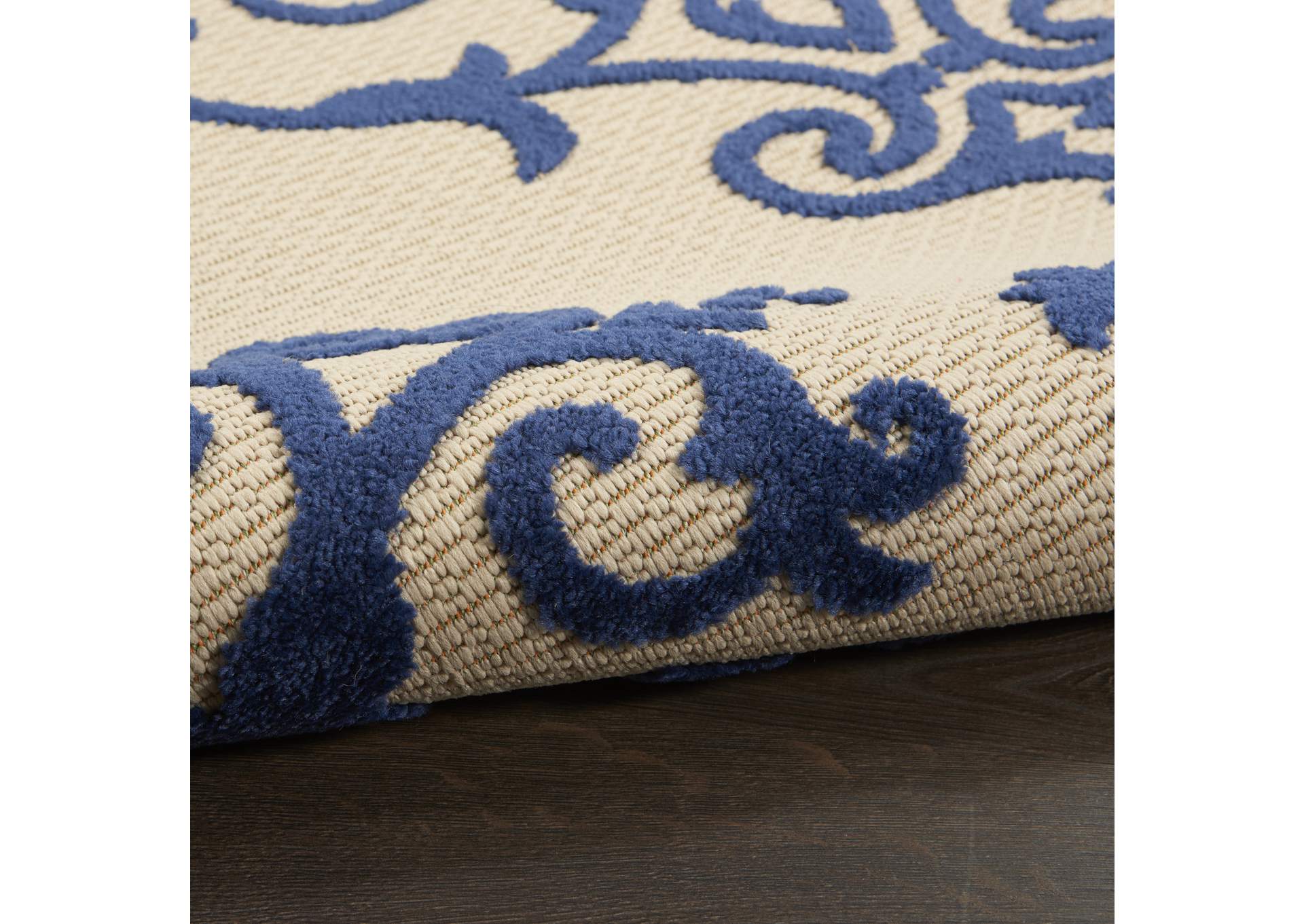 Nourison Aloha ALH12 Navy 4'x6' Indoor-outdoor Area Rug,Nourison