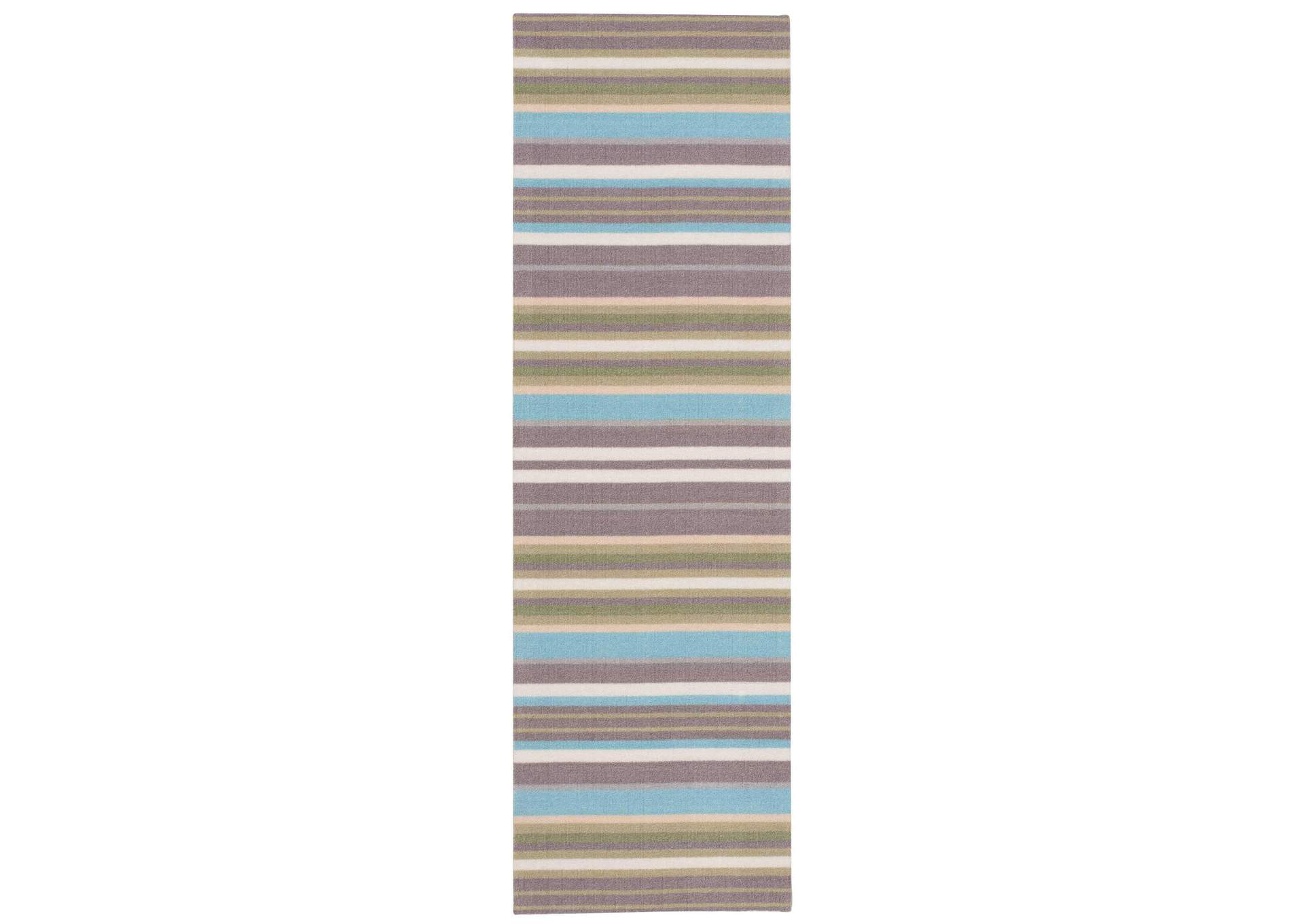 Waverly Sun N Shade SND12 Black 6' Runner Hallway Rug,Nourison