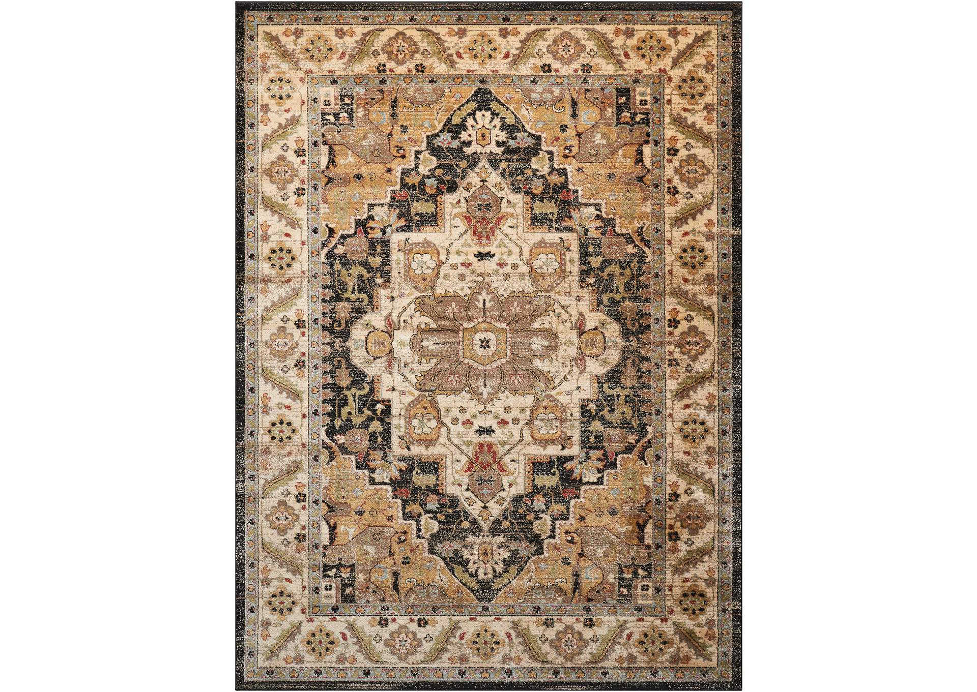 Nourison Delano DEL05 Black 8'x11' Rug,Nourison