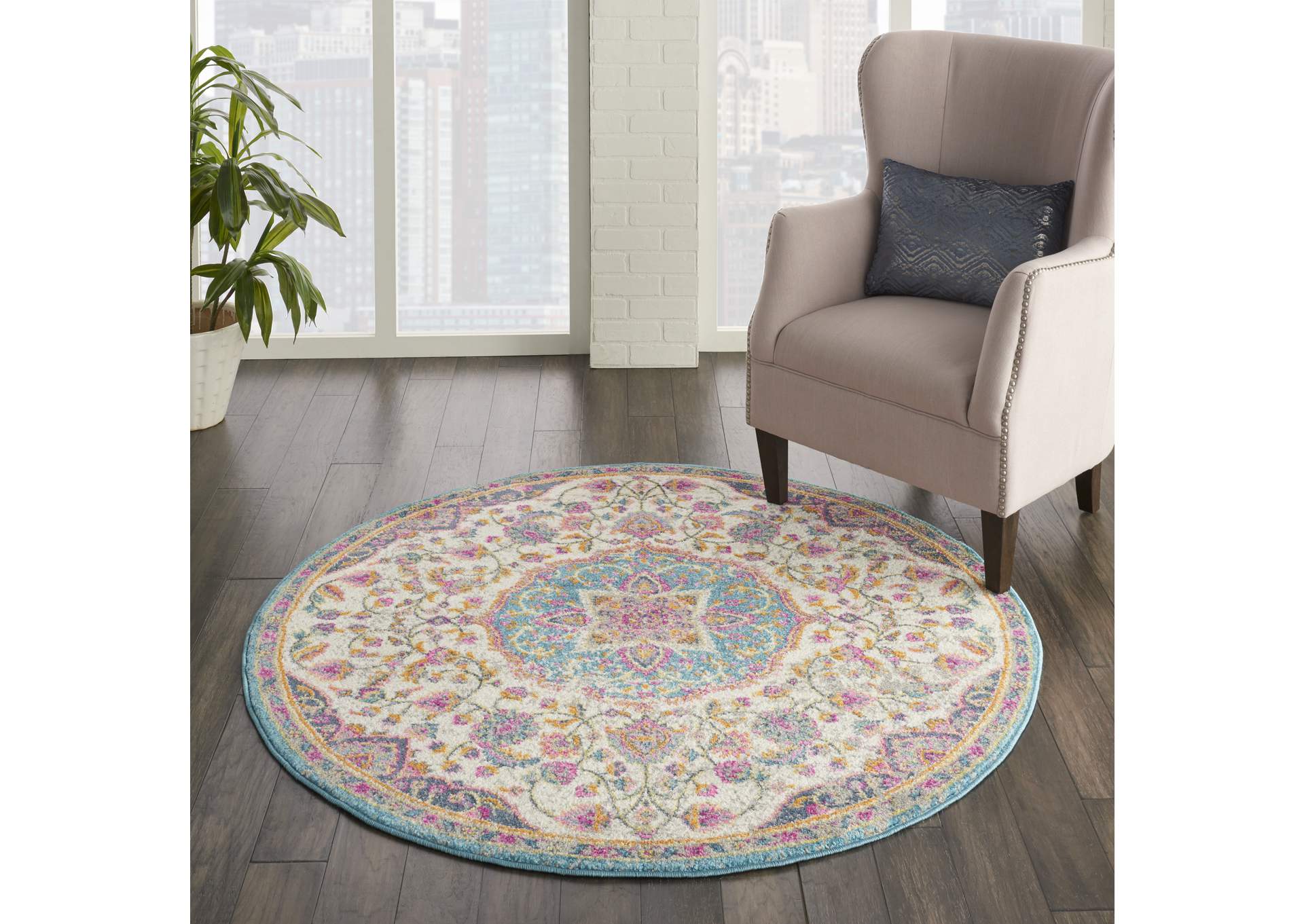 Nourison Passion Bohemian Ivory Multi Colored Area Rug,Nourison