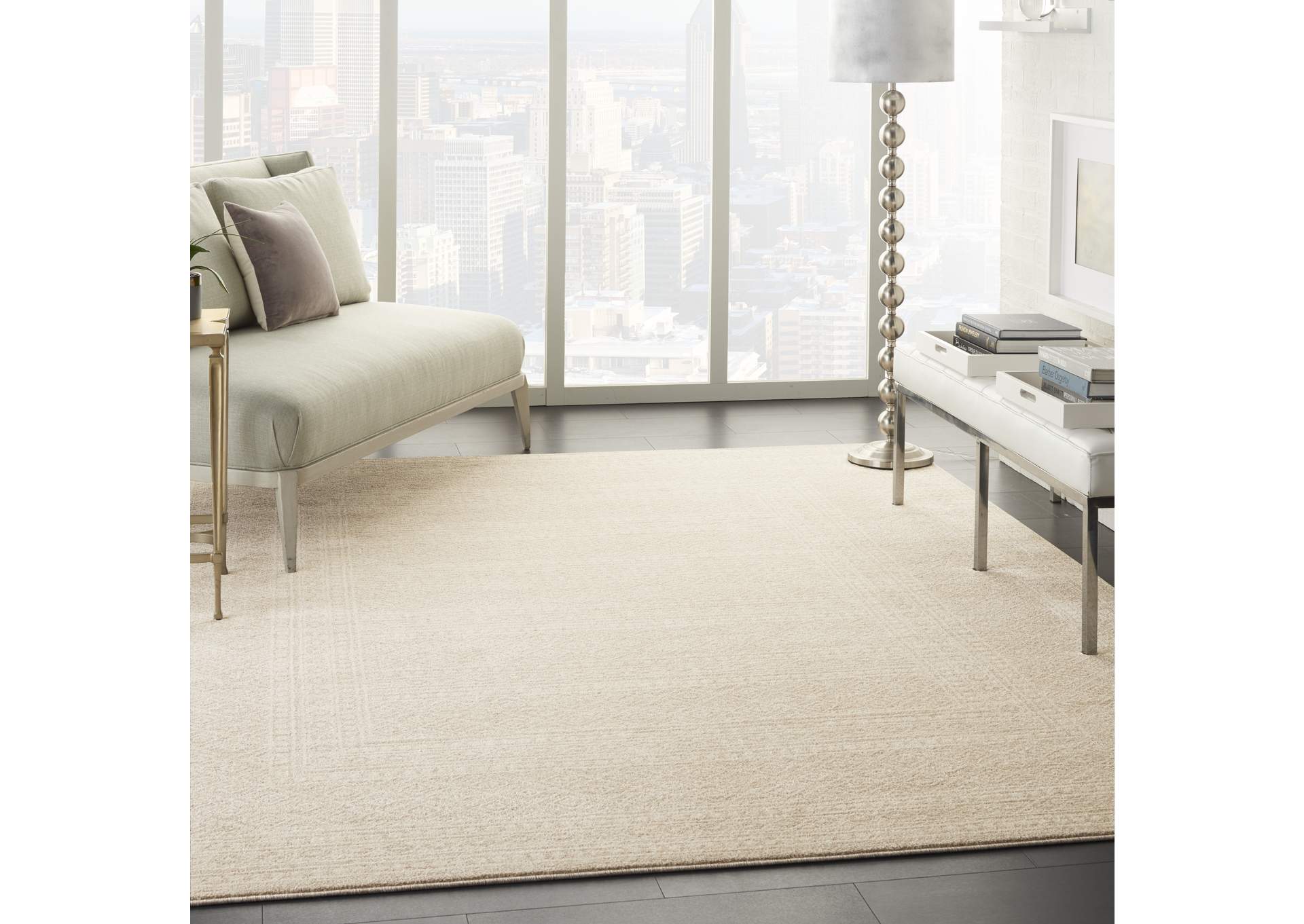Nourison Palermo 7' x 10' Beige Distressed Bohemian Area Rug,Nourison