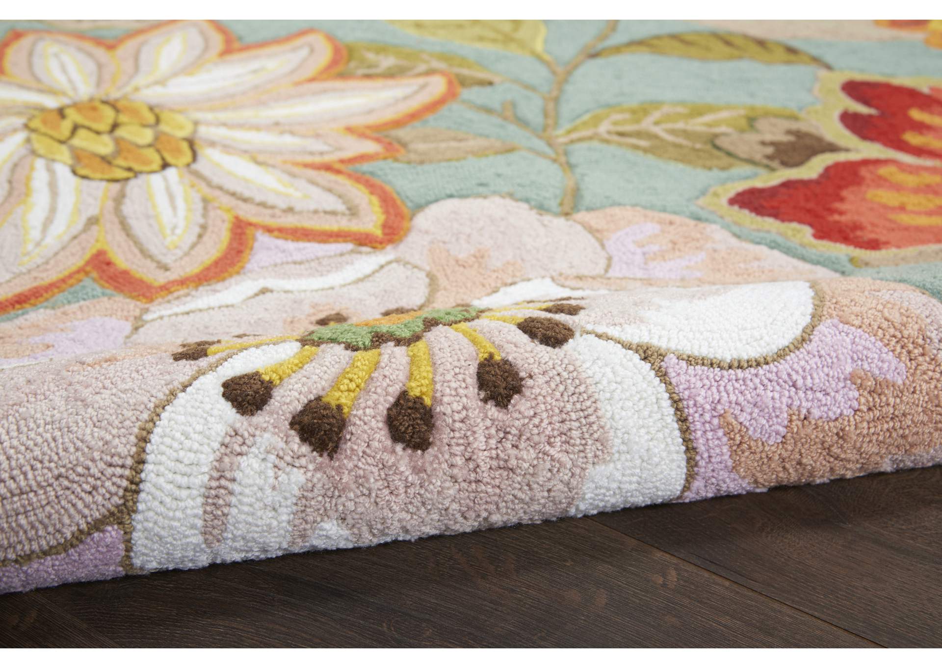 Nourison Fantasy FA18 Blue 3'x5' Area Rug,Nourison