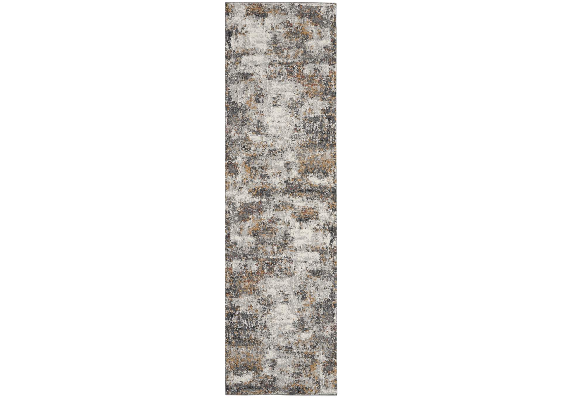 Nourison Tangra 8' Runner Grey Multi Area Rug,Nourison
