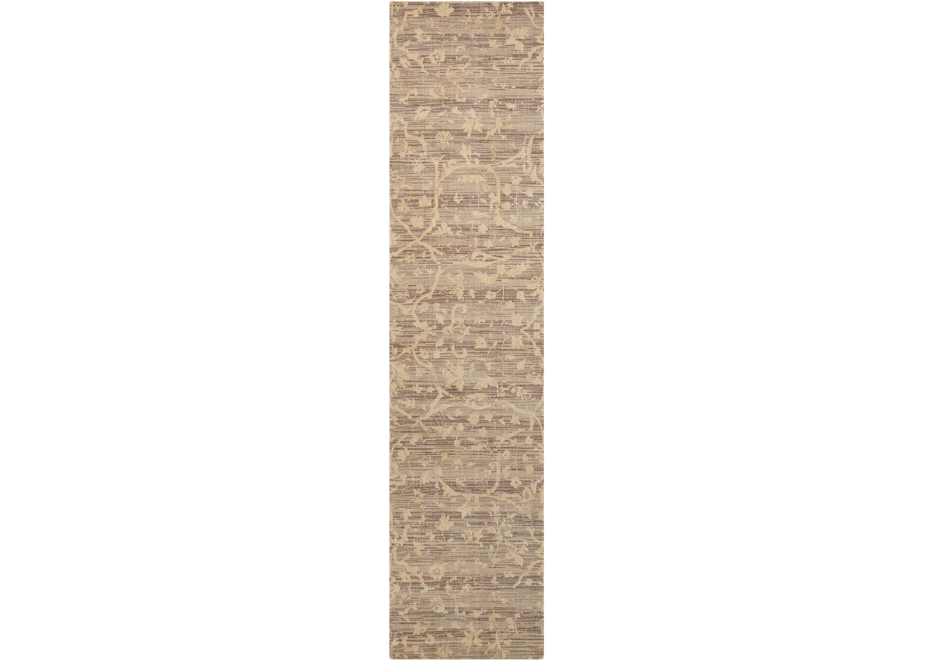Nourison Silk Elements SKE22 Beige 10' Runner Hallway Rug,Nourison