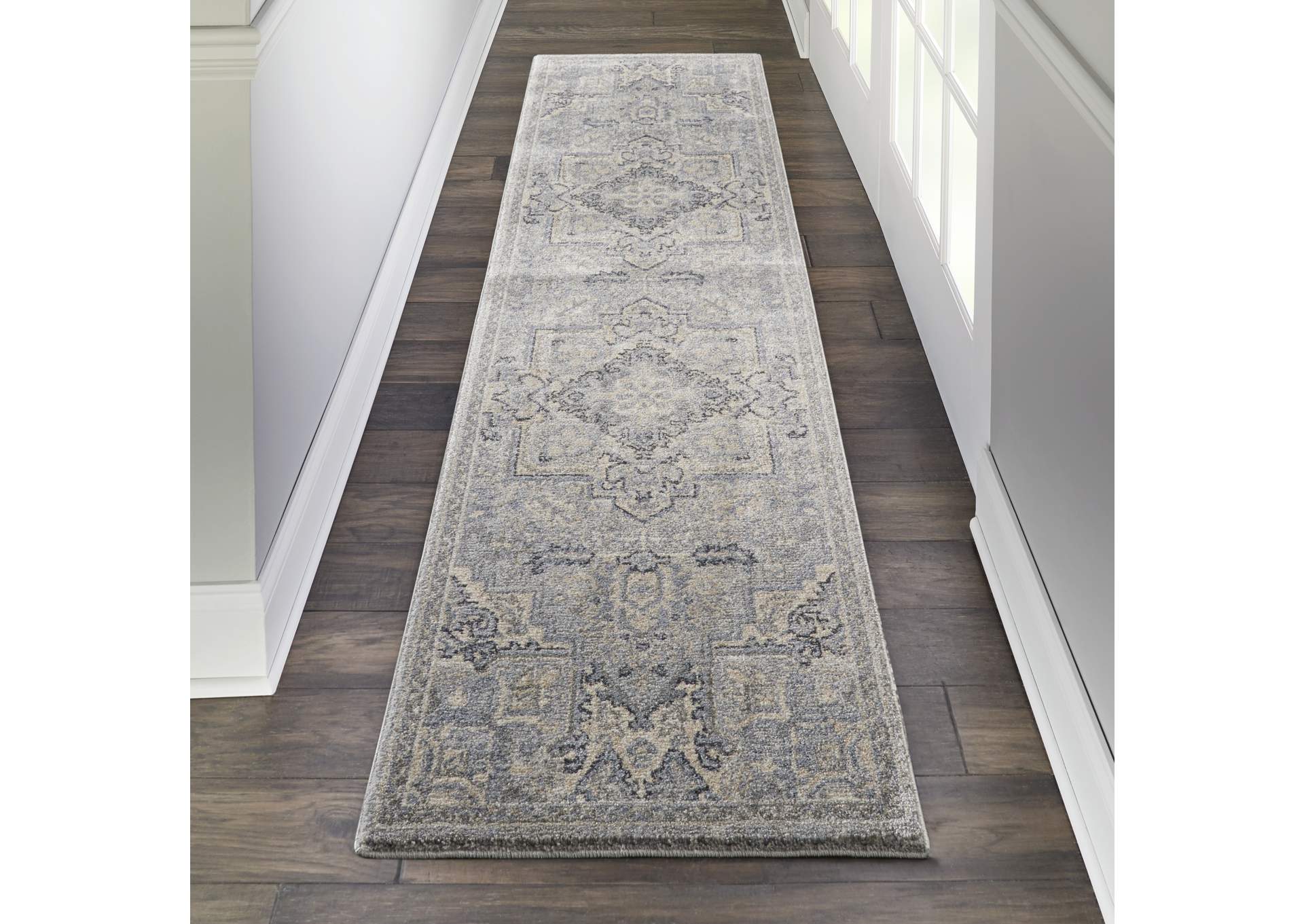 Kathy Ireland Moroccan Celebration 8' Runner Area Rug,Nourison