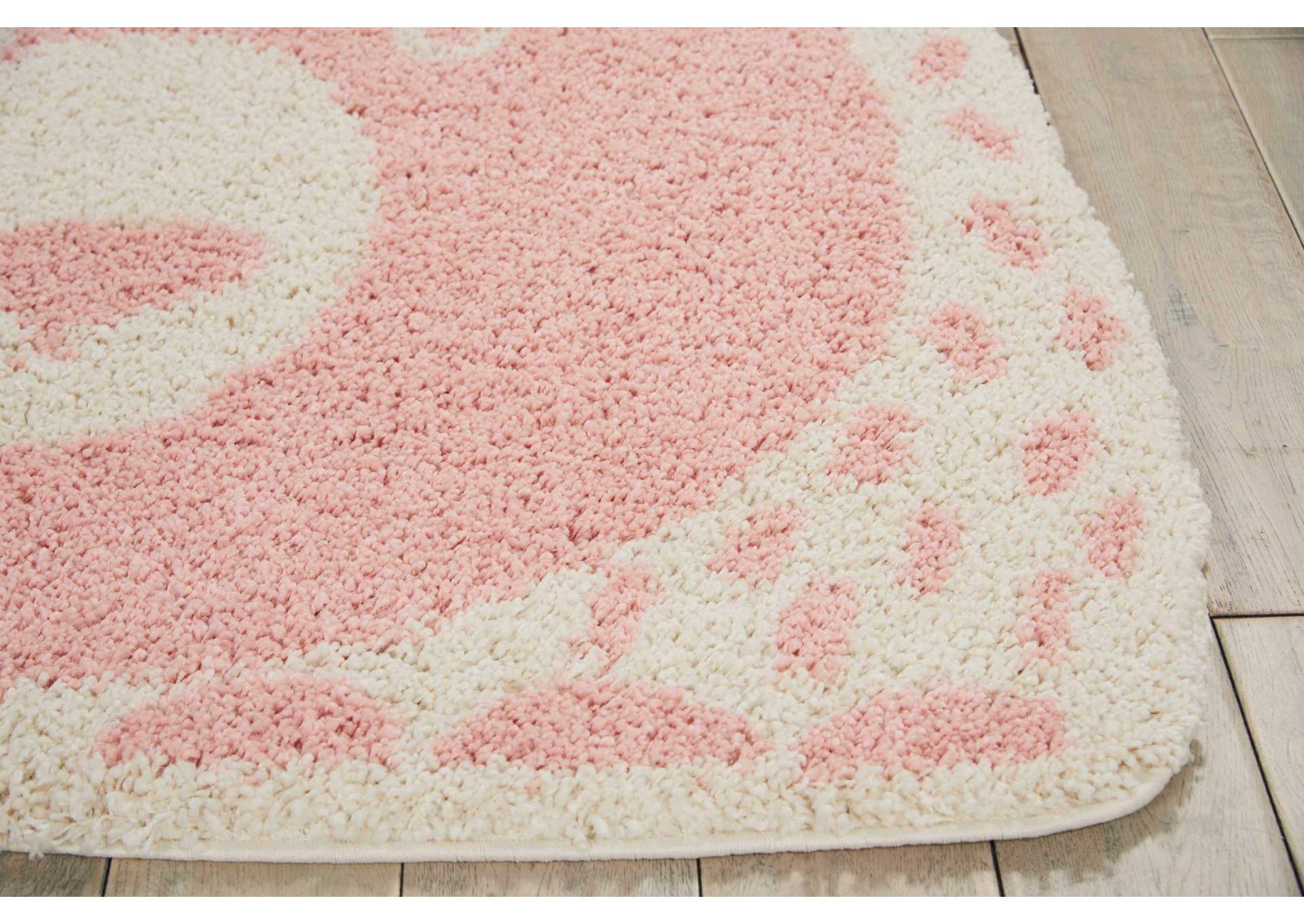 Nourison Hudson DS100 Pink 4' Freeform Area Rug,Nourison