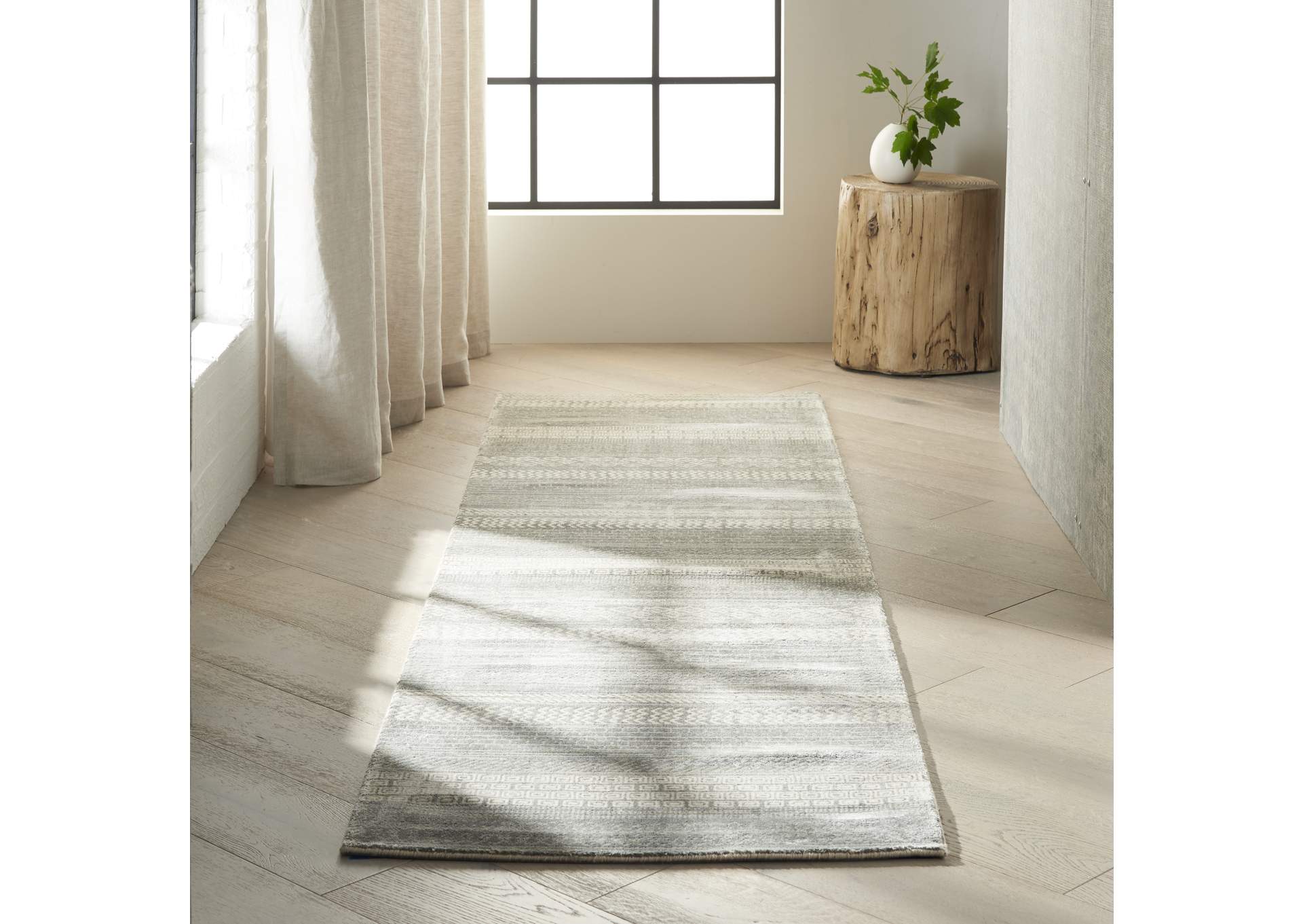 Calvin Klein Home Maya MAY03 Dolomite 8' Runner Hallway Rug,Nourison