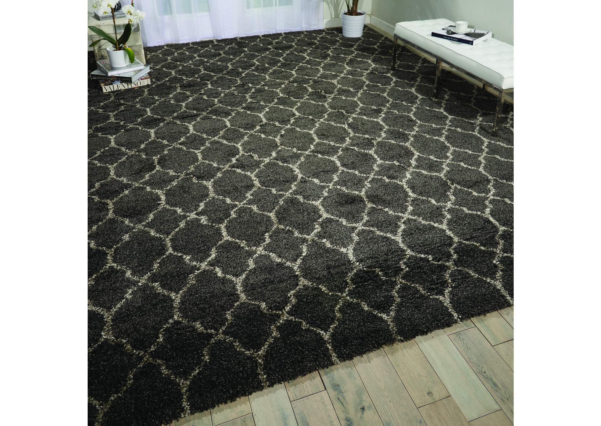 Nourison Amore AMOR2 Black 10'x13' Rug,Nourison