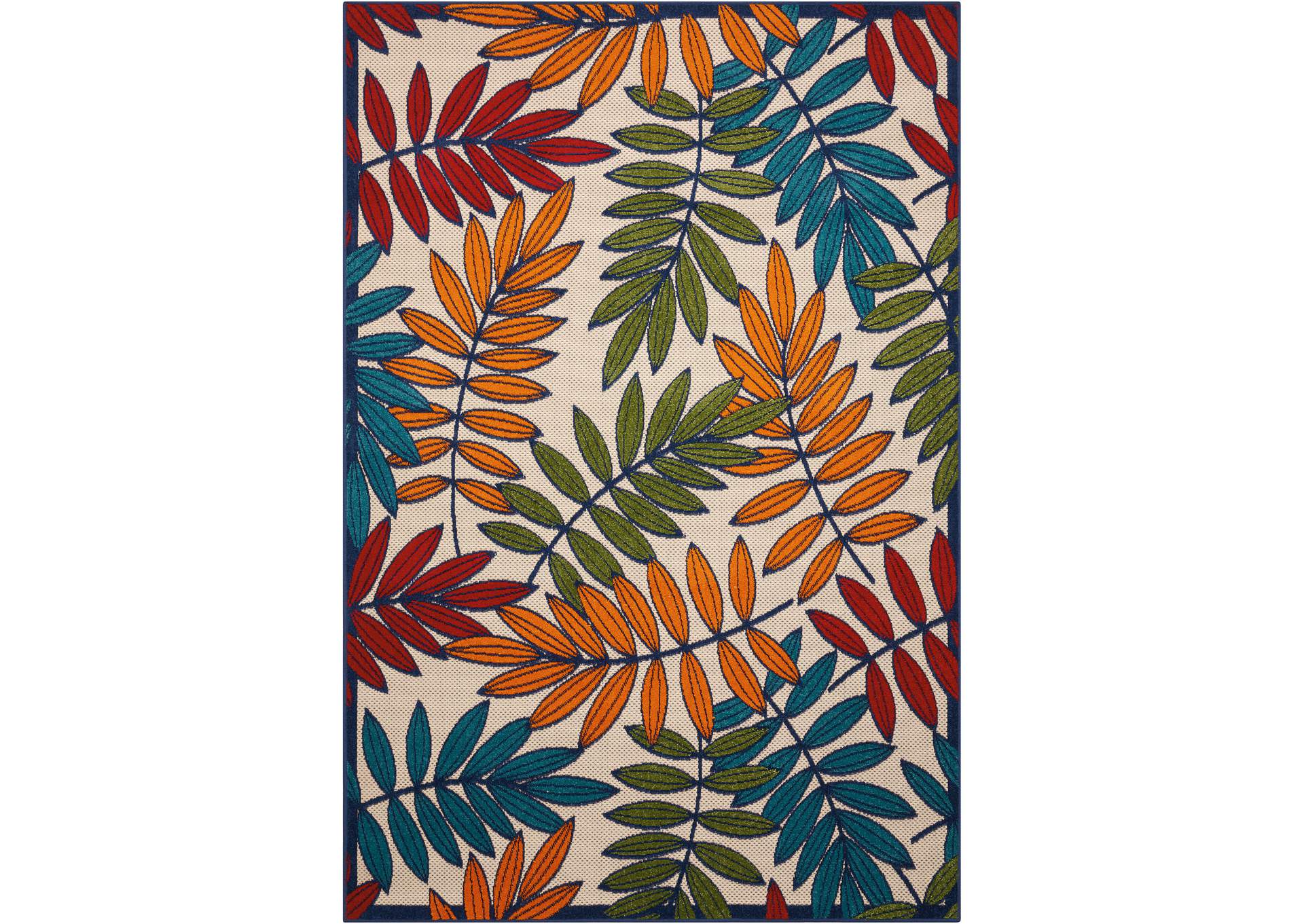Nourison Aloha ALH18 Multicolor 4'x6' Indoor-outdoor Area Rug,Nourison