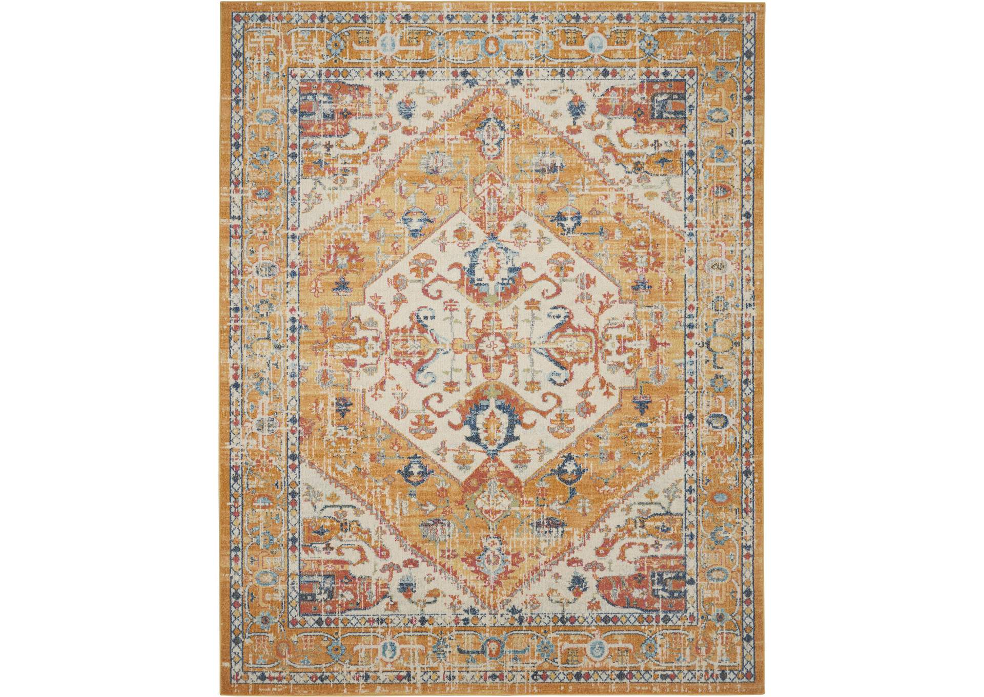 Nourison Passion 8' x 10' Ivory and Yellow Area Rug,Nourison