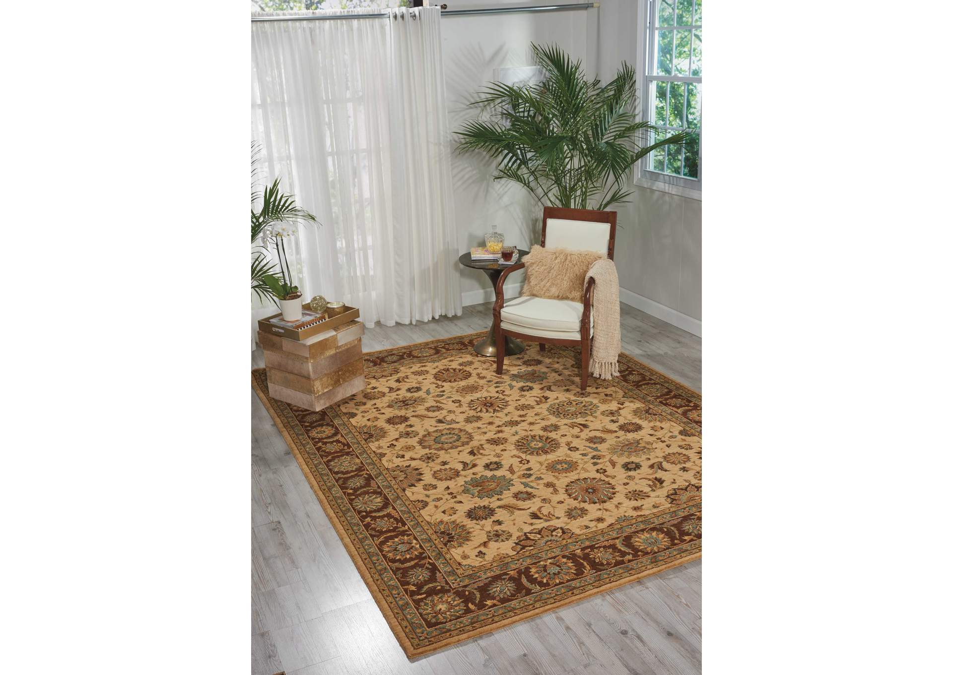 Nourison Living Treasures LI05 Beige 4'x6' Area Rug,Nourison