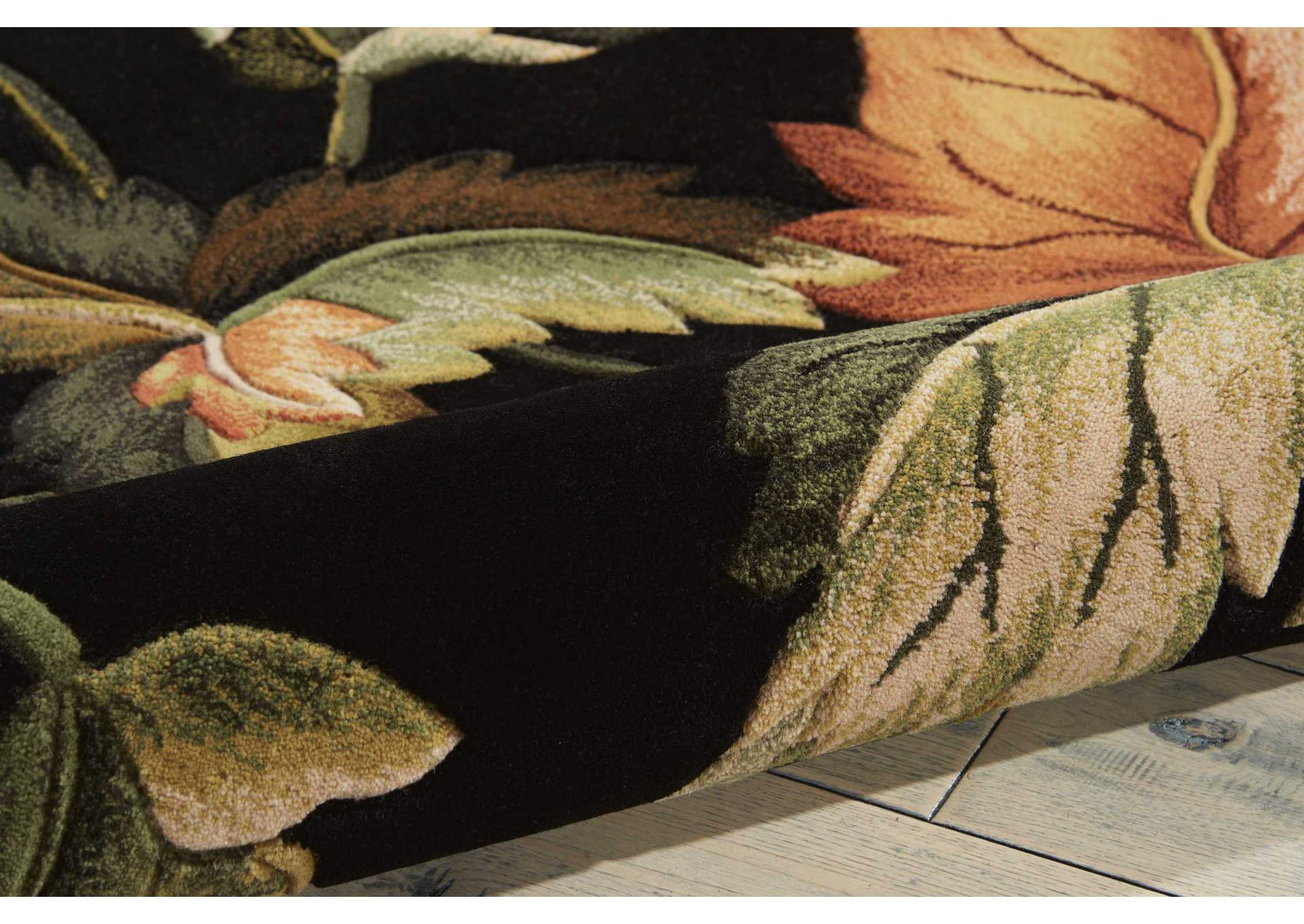 Nourison Tropics TS05 Black 4'x6' Area Rug,Nourison