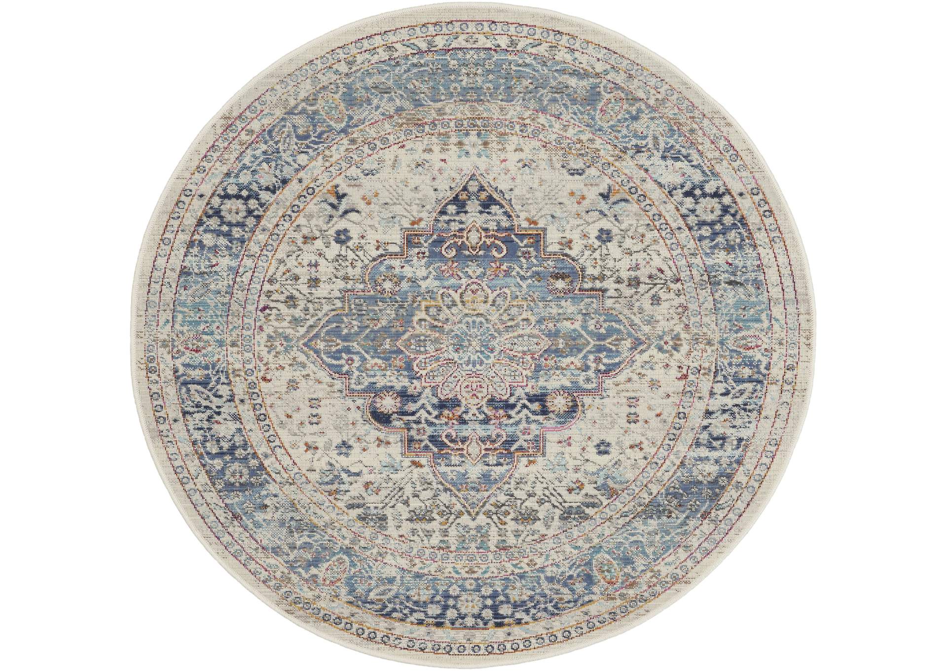 Nourison Vintage Kashan 4' Round Area Rug,Nourison