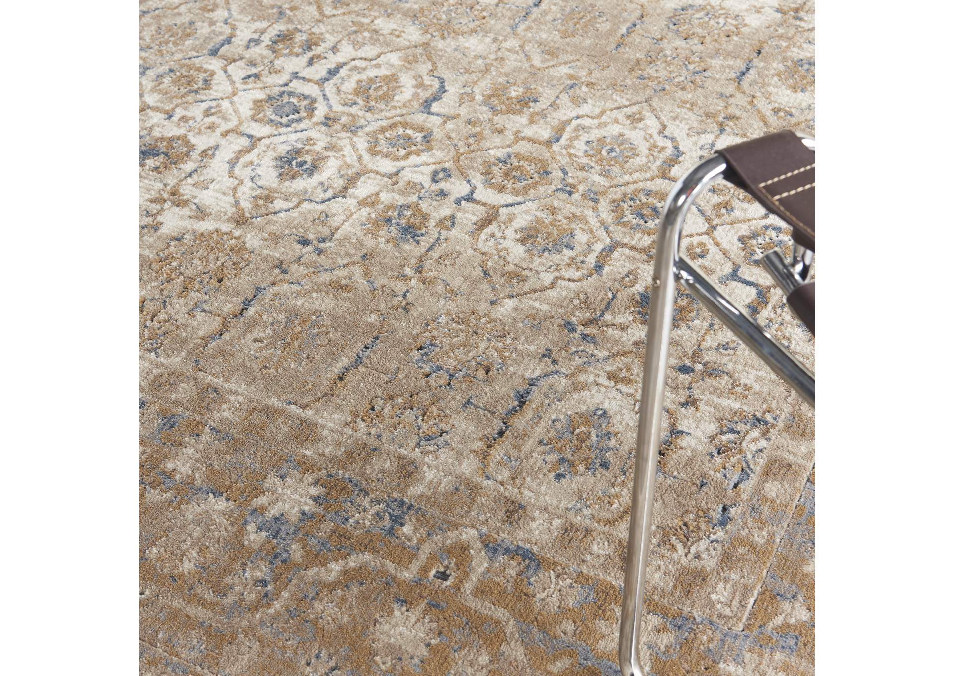 kathy ireland Home Malta MAI04 Beige 8'x11' Rug,Nourison