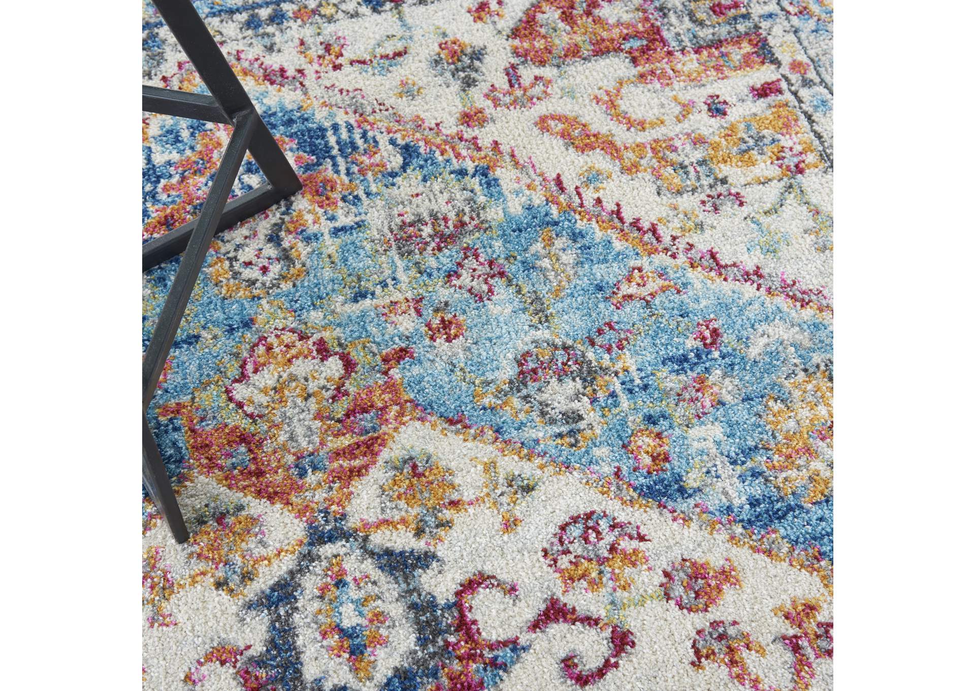 Nourison Passion 4' x 6' Ivory Light Blue Area Rug,Nourison