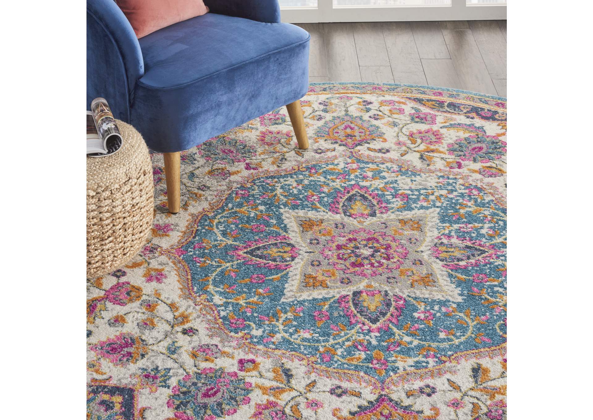 Nourison Passion Bohemian Ivory Multi Colored Area Rug,Nourison