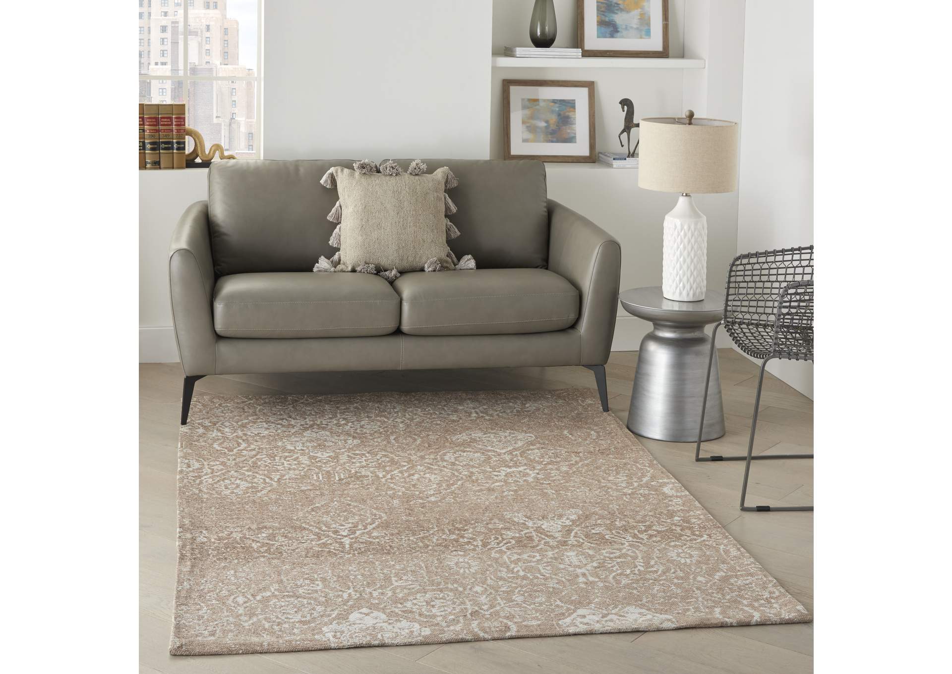 Nourison Damask 4' x 6' Area Rug,Nourison
