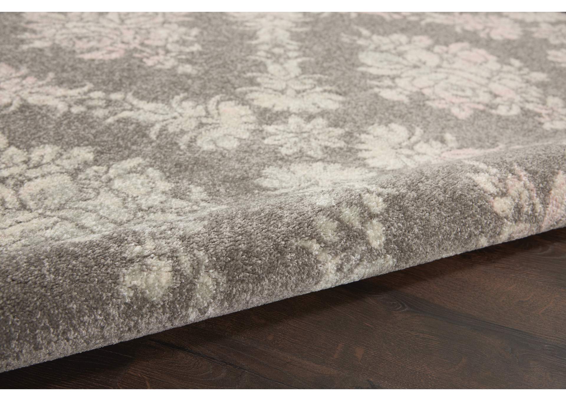 Nourison Tranquil TRA09 Pink and Grey 6'x9' Vintage Area Rug,Nourison