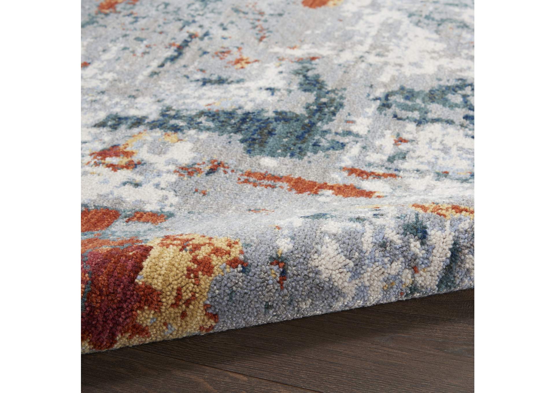 Nourison Artworks ATW03 Grey Multicolor 8'x10' Rug,Nourison