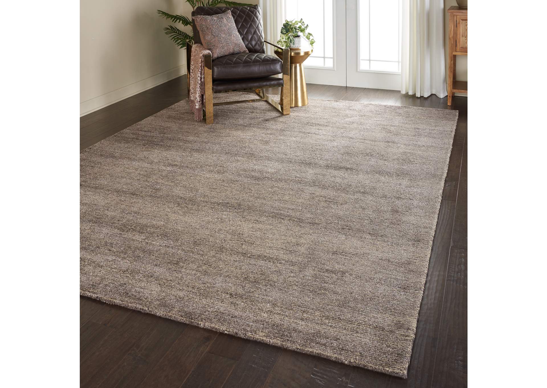 Nourison Weston WES01 Grey 8'x11' Oversized Textured Rug,Nourison