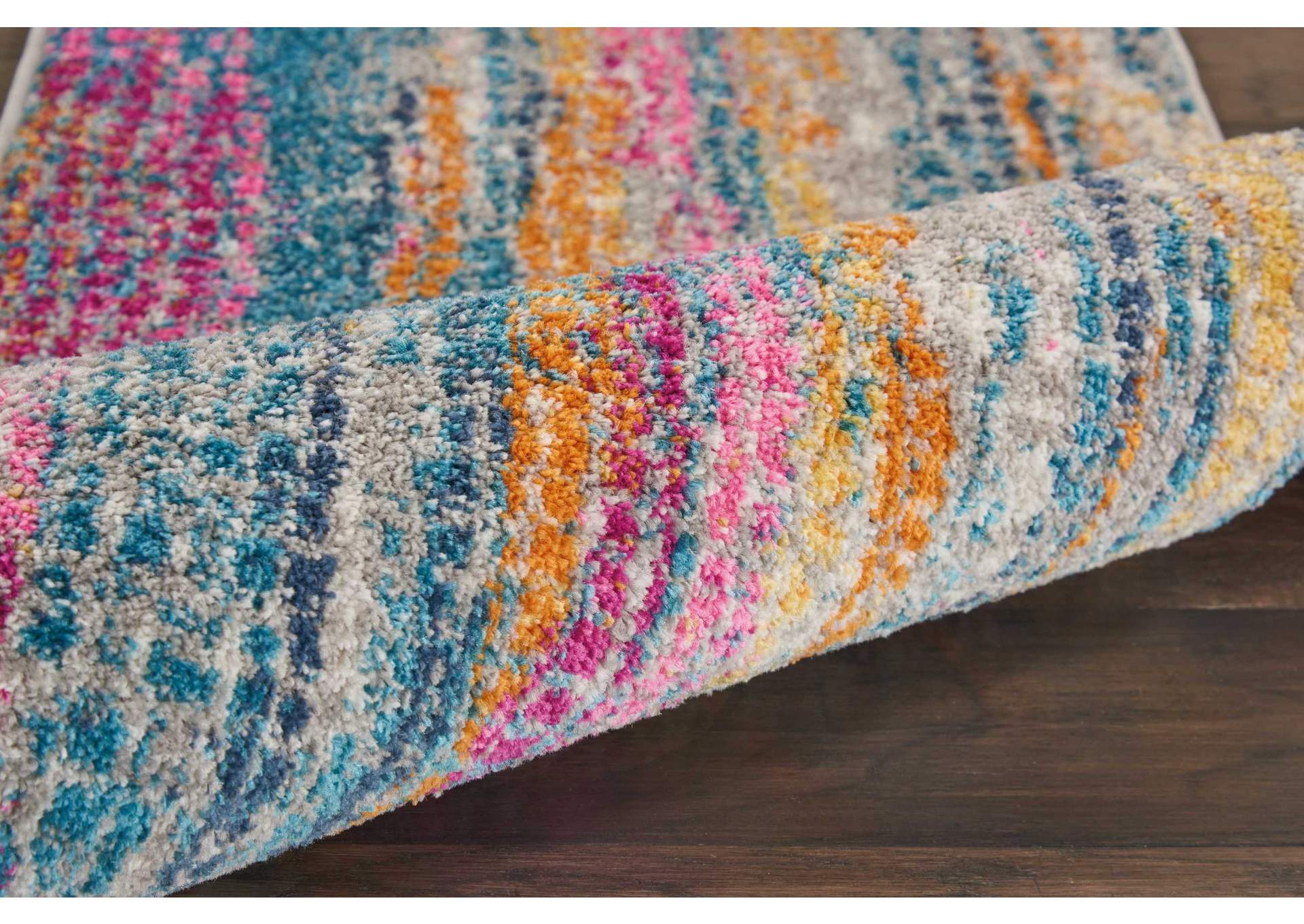 Nourison Passion PSN16 Multicolor 6' Runner Hallway Rug,Nourison