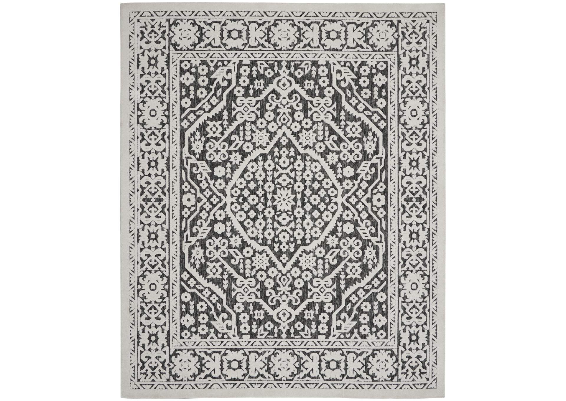 Nourison Key Largo 9'x12' Dark Grey Area Rug,Nourison