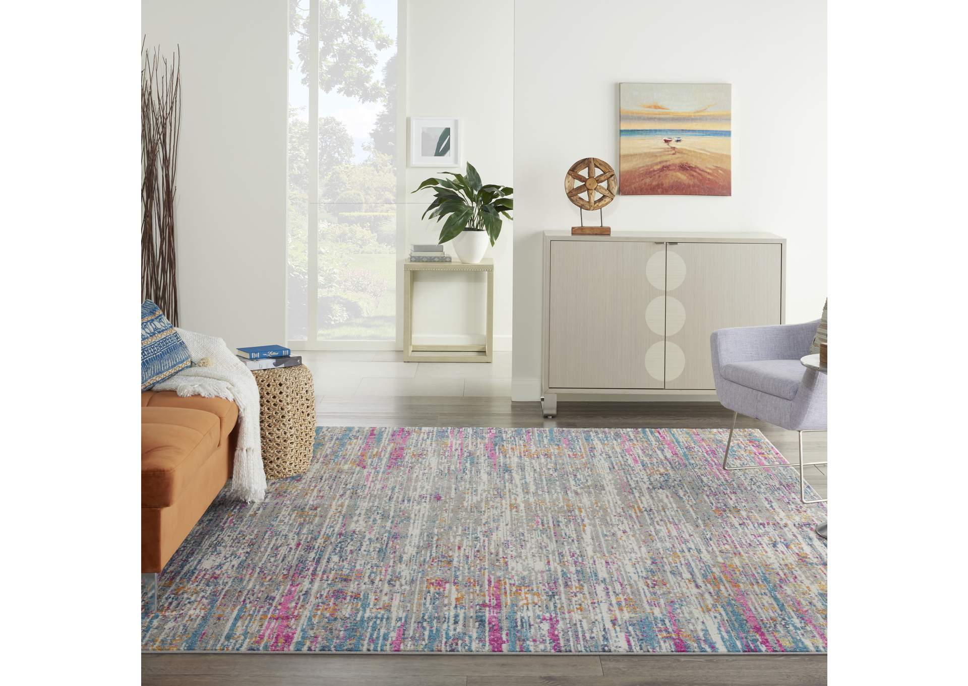 Nourison Passion 9'x12' Ivory Multicolor Area Rug,Nourison
