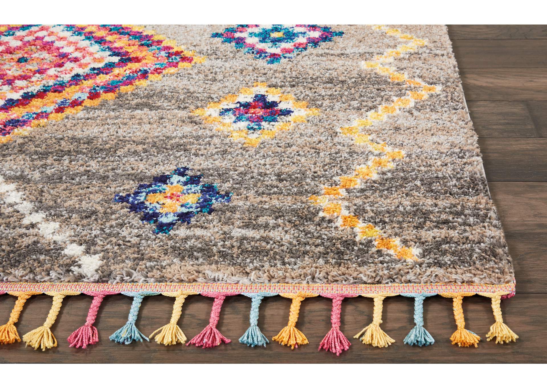 Nourison Nomad NMD05 Grey Multicolor 5'x8' Scandinavian Area Rug,Nourison