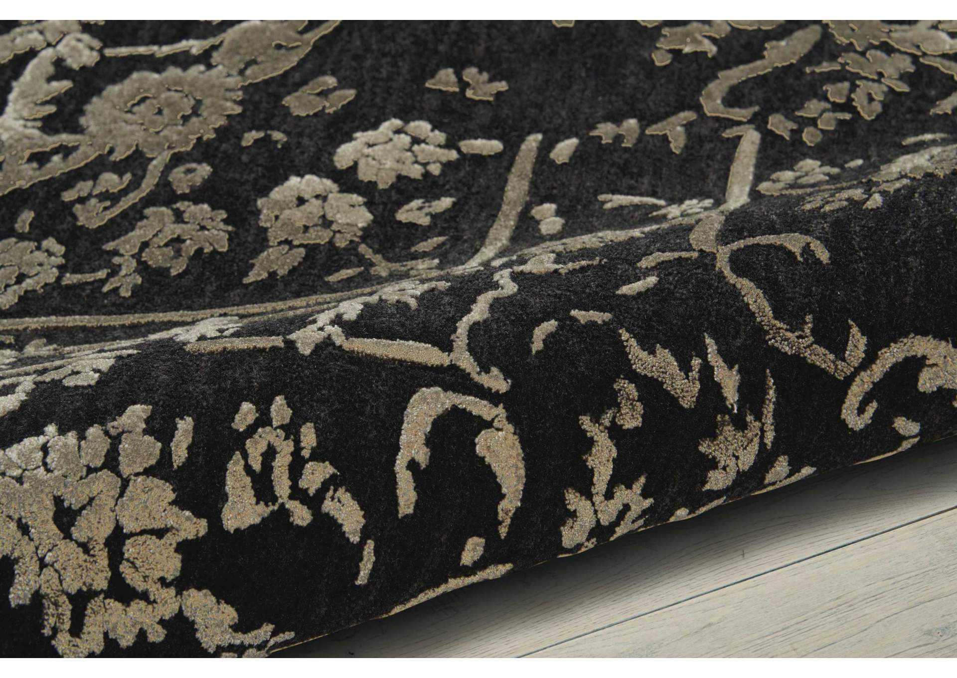Nourison Opaline OPA03 Black 8'x10' Large Rug,Nourison