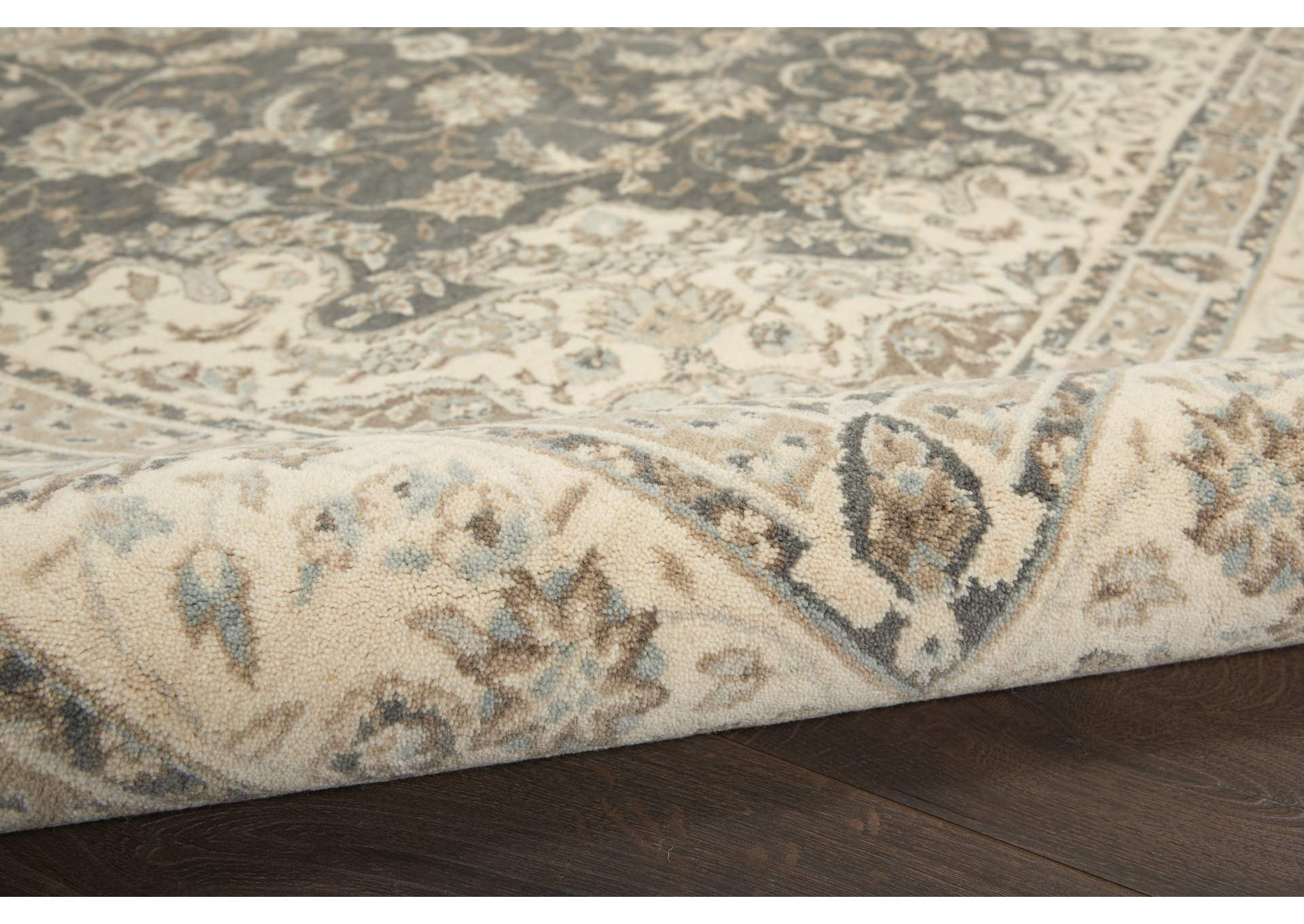 Nourison Living Treasures 8' x 10' Grey and Ivory Area Rug,Nourison