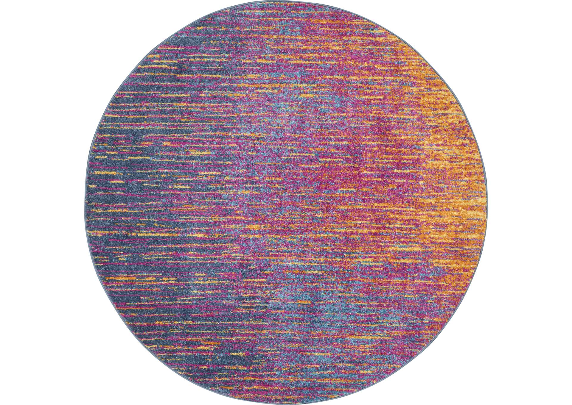 Nourison Passion PSN09 Multicolor 5' Round Colorful Area Rug,Nourison