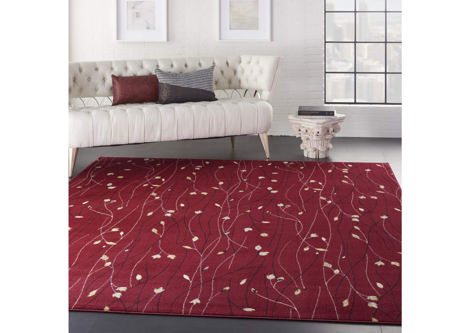 Nourison Grafix GRF15 Red 8'x10' Large Rug,Nourison