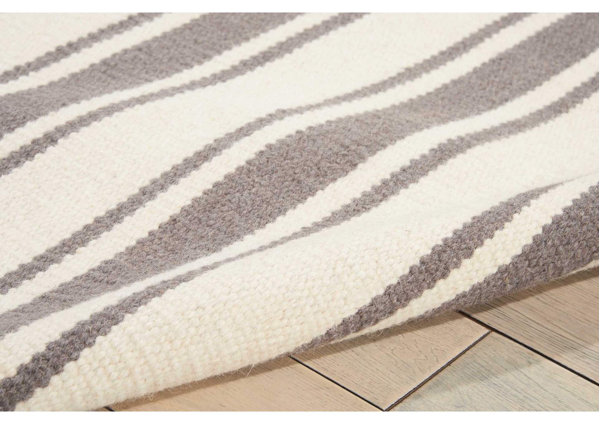 Nourison Rio Vista DST01 Grey and White 4'x7' Area Rug,Nourison
