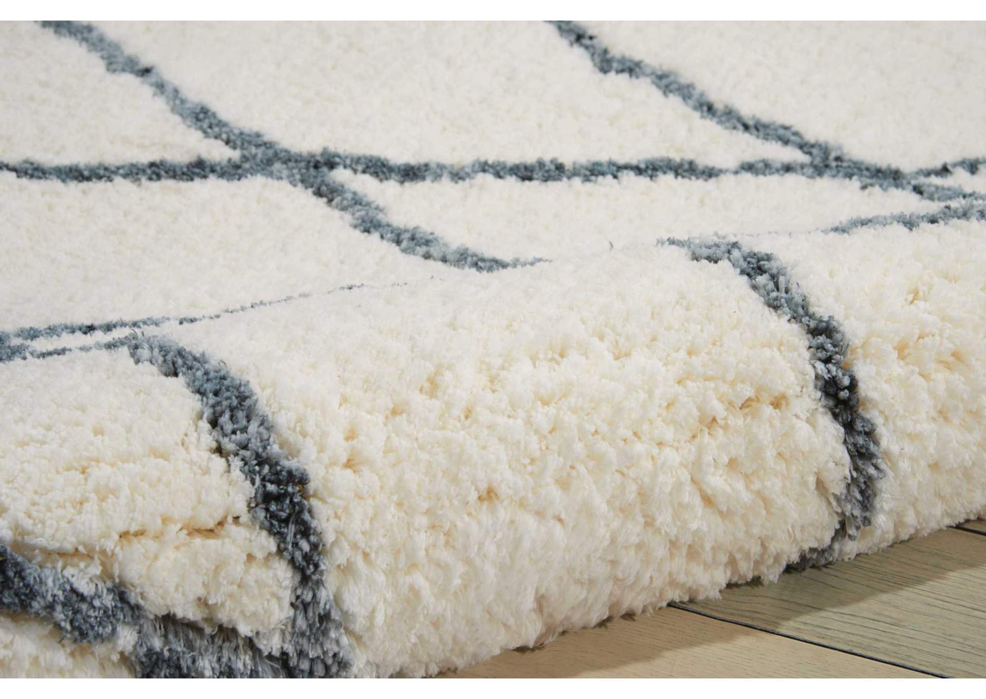 Nourison Galway GLW11 Grey and White 8'x10' Rug,Nourison